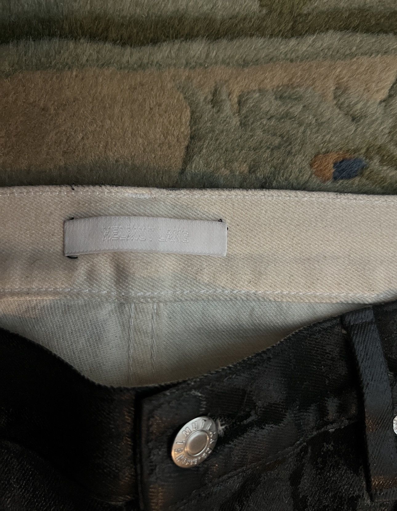 Helmut Lang Helmut black distress metal crash Size US 30 / EU 46 - 3 Thumbnail