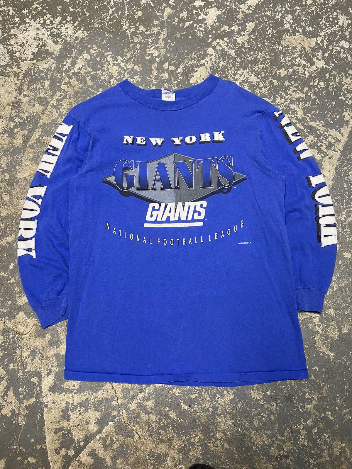 Giant × Vintage Vintage New York Giants True Fan NFL Long Sleeve Tshirt 1995 Size US L / EU 52-54 / 3 - 1 Thumbnail
