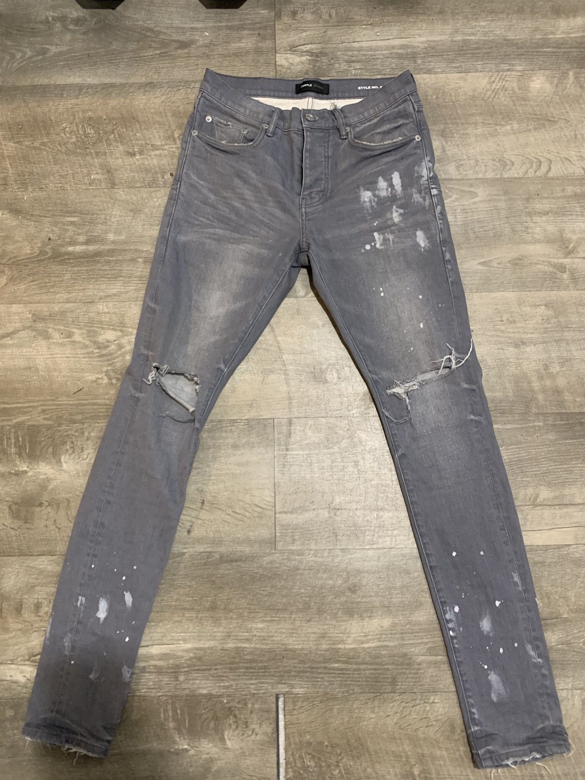 Purple × Purple Brand Purple Brand Jeans (Gray+paint splashes