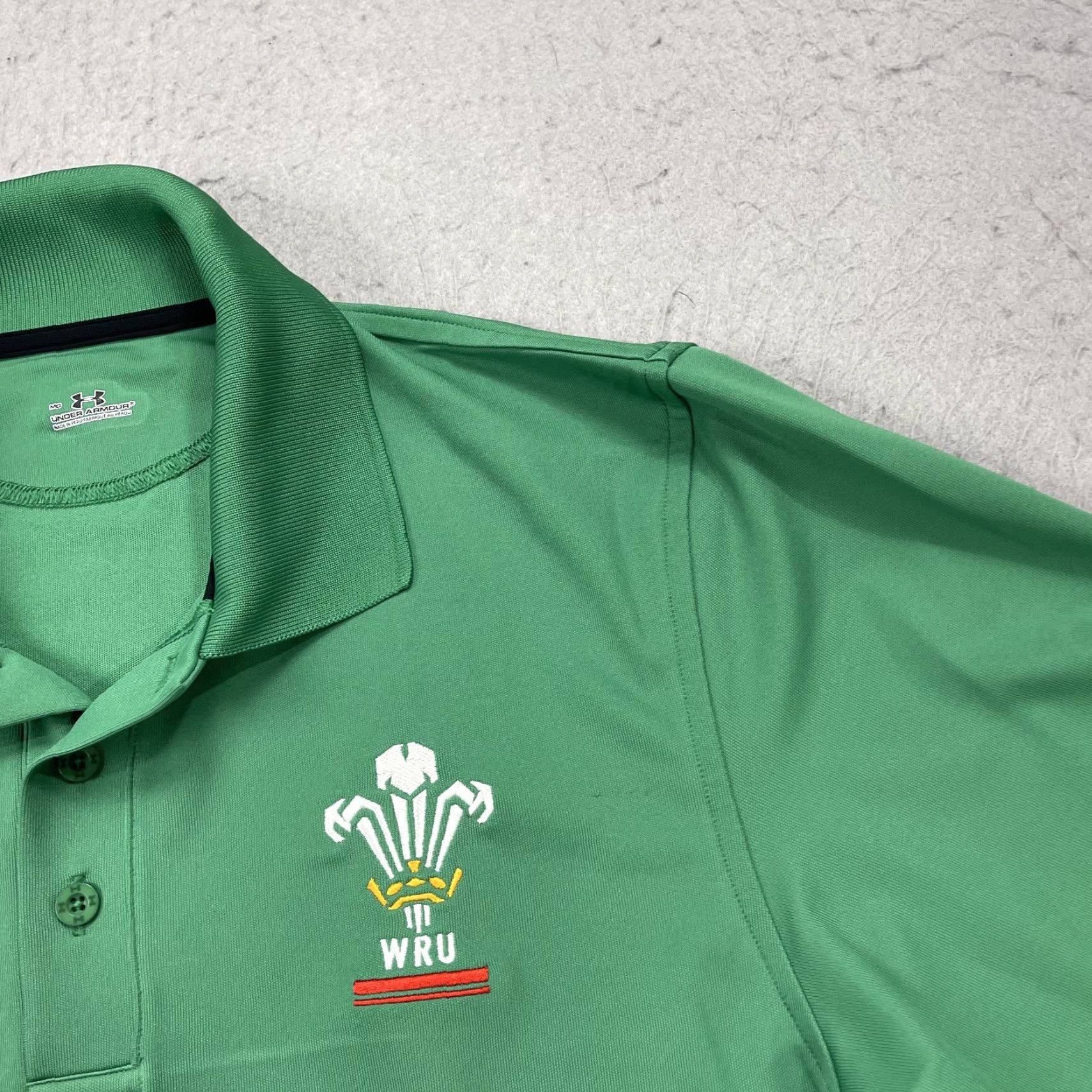 Under Armour Welsh Rugby Union Shirt Mens Medium Green Under Armour Polo Brains WRU Size US M / EU 48-50 / 2 - 4 Thumbnail