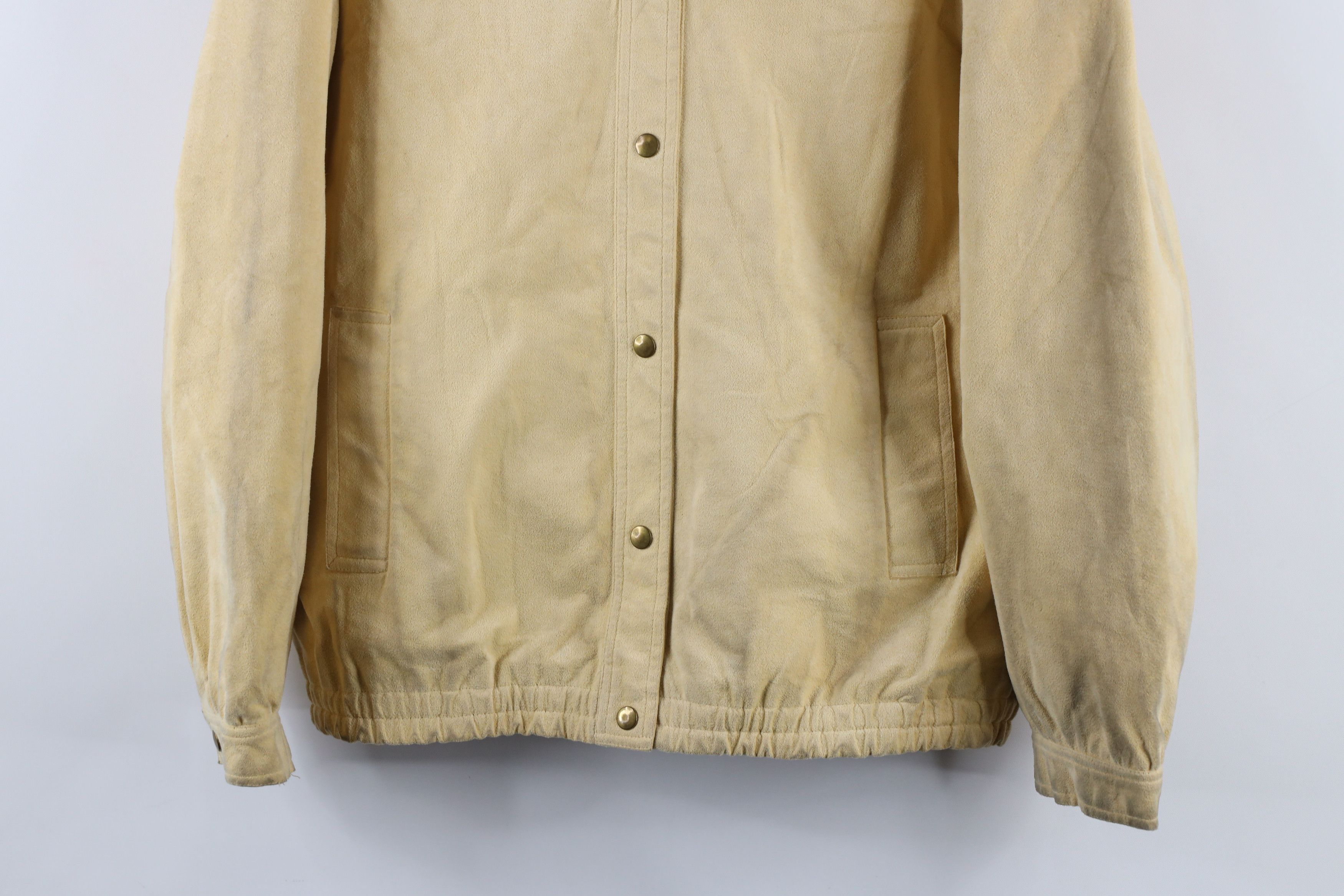 Vintage Vintage 60s Streetwear Ultra Suede Bomber Jacket Beige Size M / US 6-8 / IT 42-44 - 3 Thumbnail
