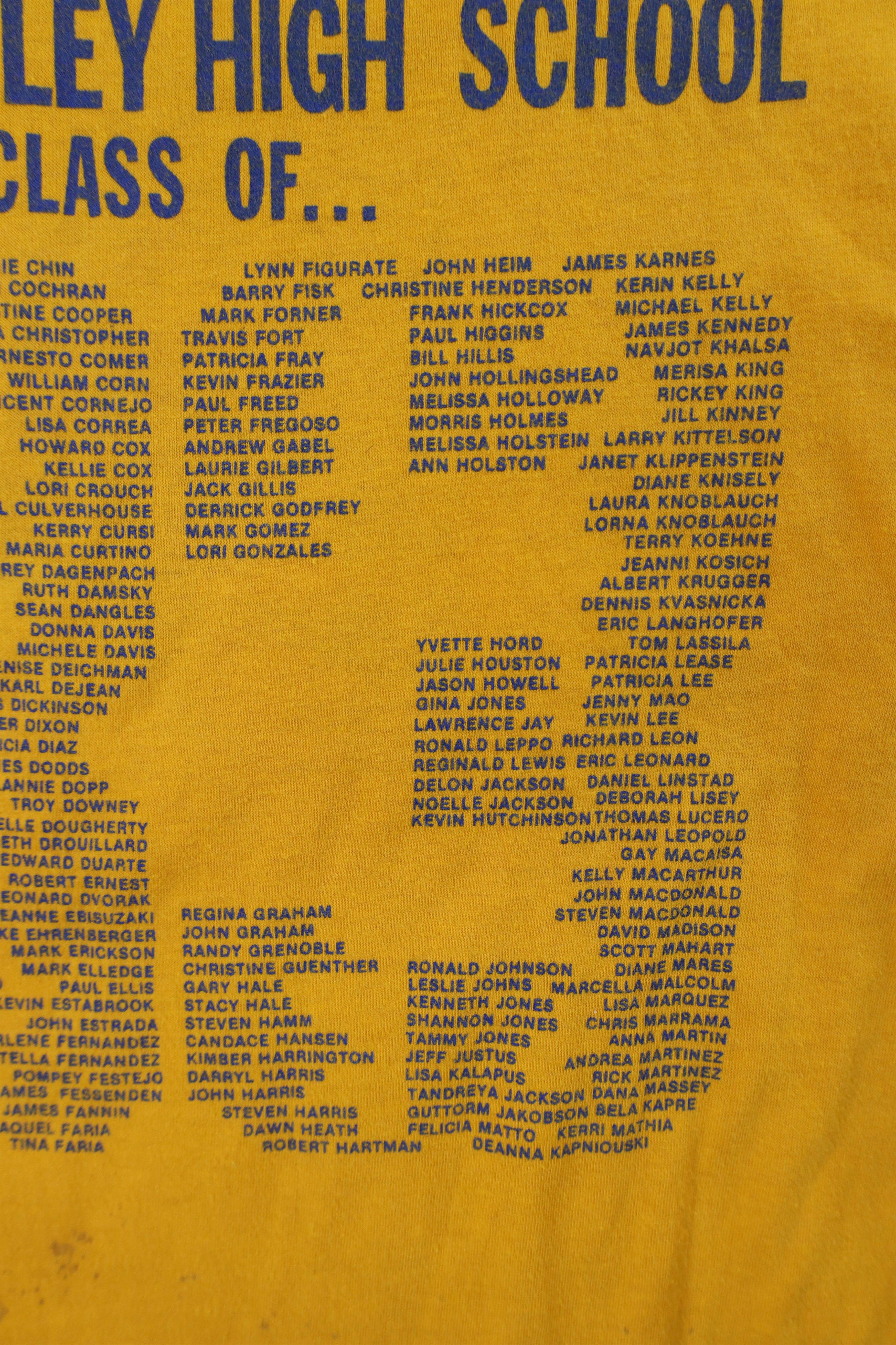 Vintage Vintage 80s Valley High School Class of 1983 T-Shirt USA Size L / US 10 / IT 46 - 6 Thumbnail