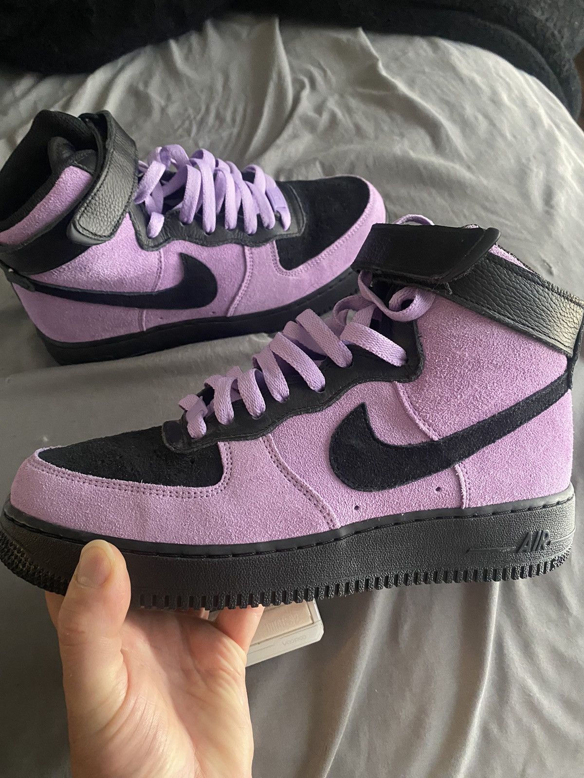 Nike Nike Air Force 1 Black & Purple suede custom Size US 7 / EU 40 - 2 Thumbnail