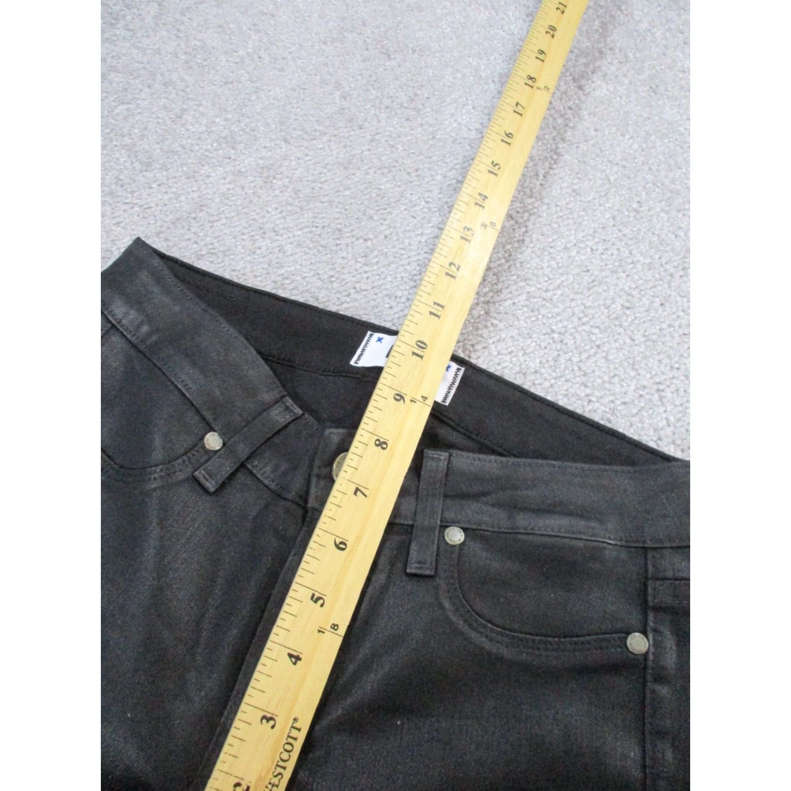 Paige VINTAGE Paige Women’s Skinny Jeans Ankle Black Coated Denim 26 Womens Size 26" / US 2 / IT 38 - 7 Thumbnail