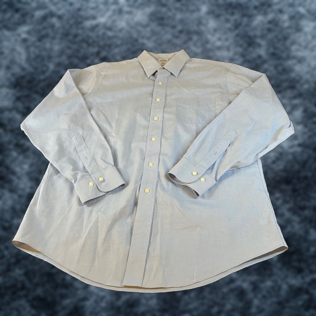 Brooks Brothers Brooks Brothers Regent Dress Shirt Non-Iron Button Up LS Light Blue Mens 16 4/5 Size 42R - 1 Thumbnail