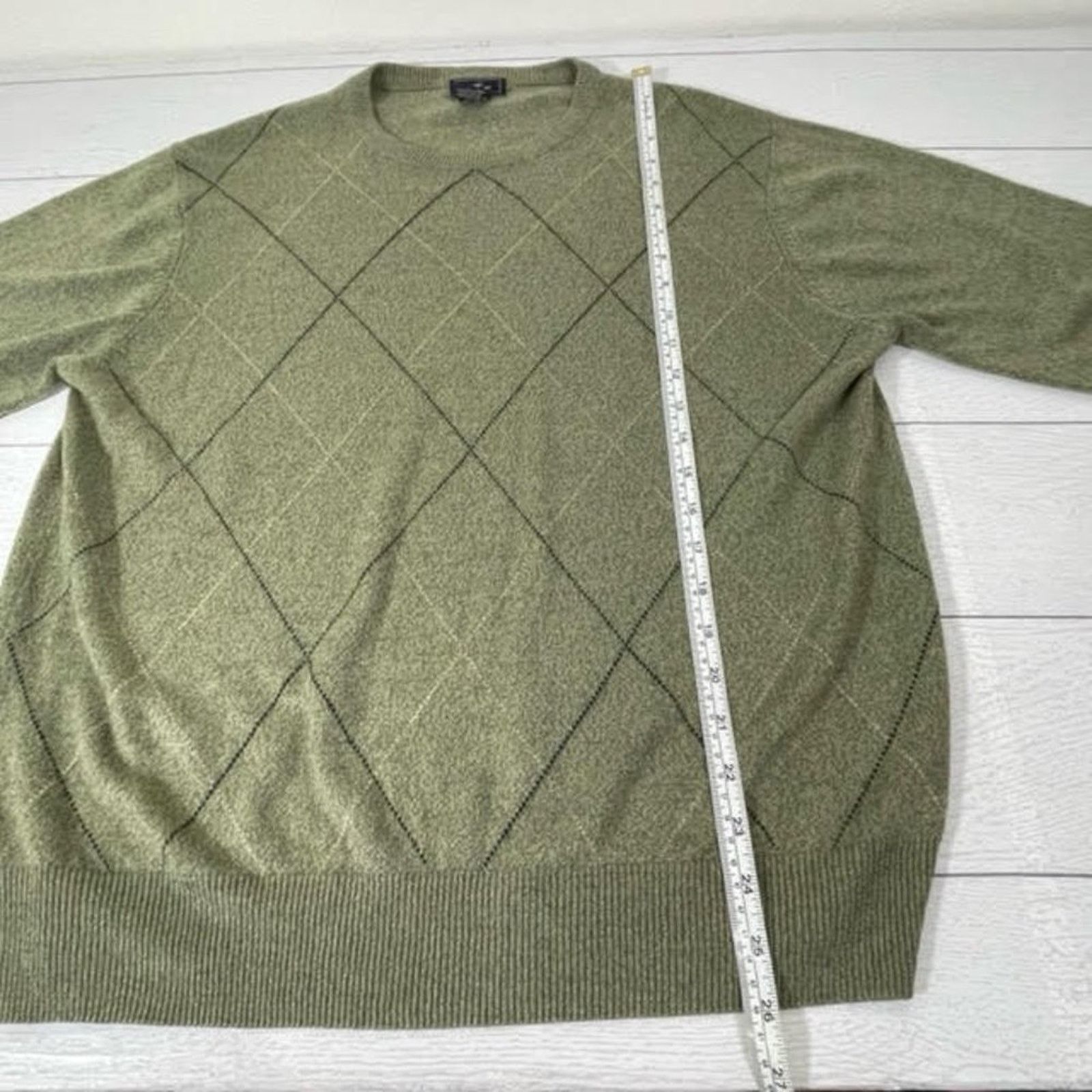 Dockers Dockers Green Tan Black Argyle Crew Neck Sweater Size Medium Size US M / EU 48-50 / 2 - 5 Thumbnail