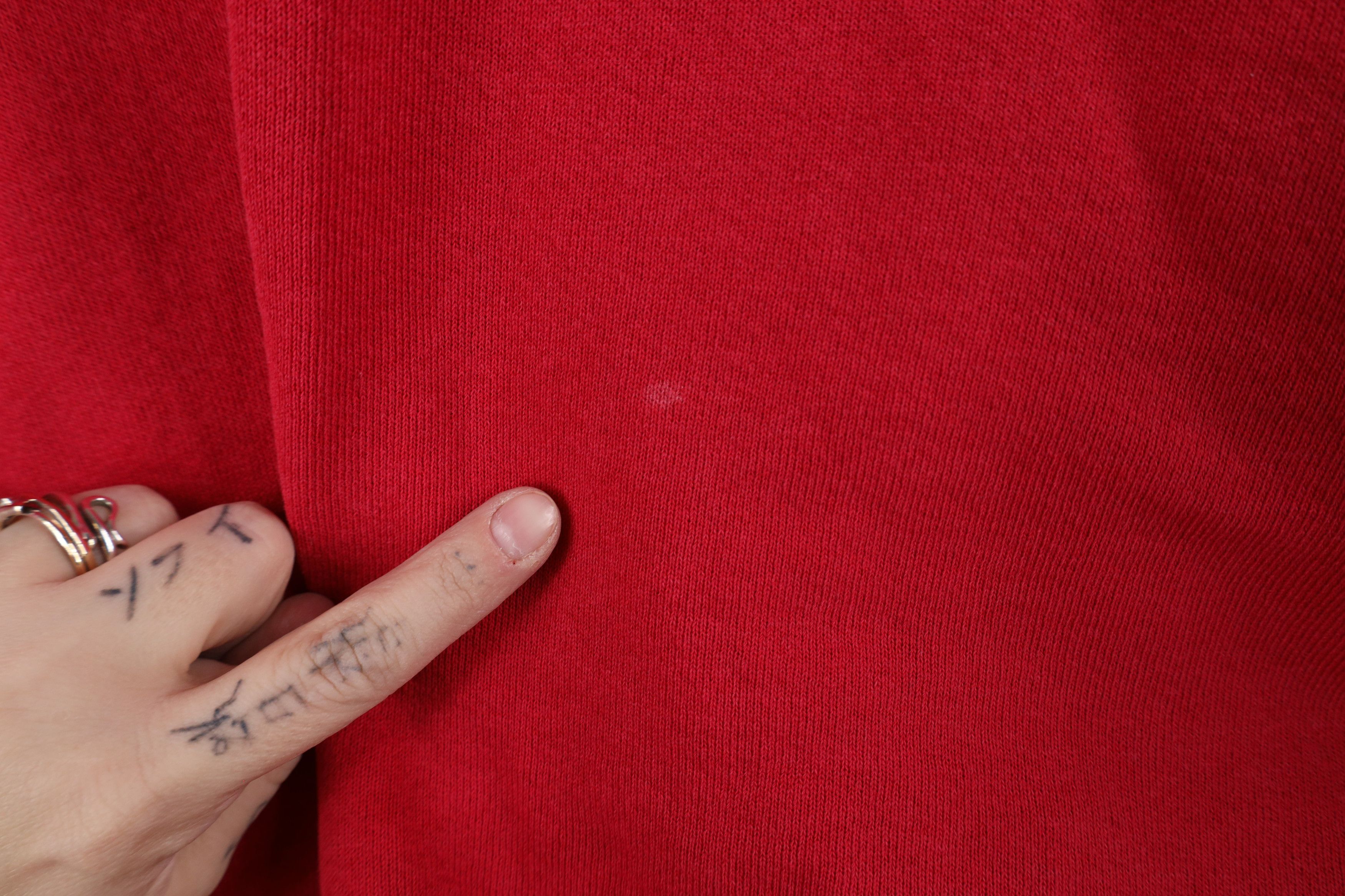 Vintage Vintage 90s Streetwear Blank Crewneck Sweatshirt Red USA Size M / US 6-8 / IT 42-44 - 4 Thumbnail