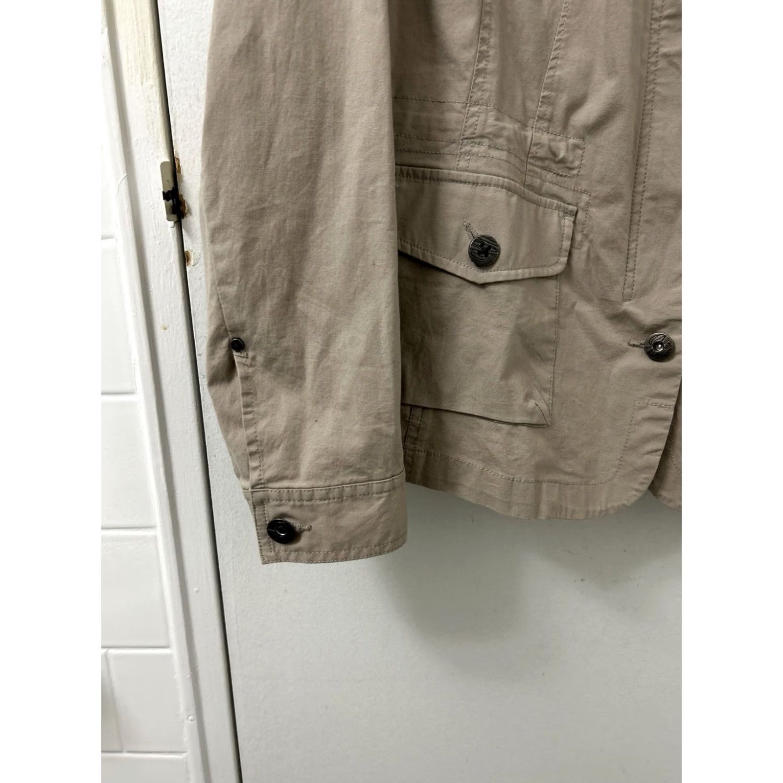 Orvis Orvis Jacket Womens Sz 10 Beige Full Zip Utility Barn Coat Pockets Long Sleeve Size L / US 10 / IT 46 - 6 Thumbnail