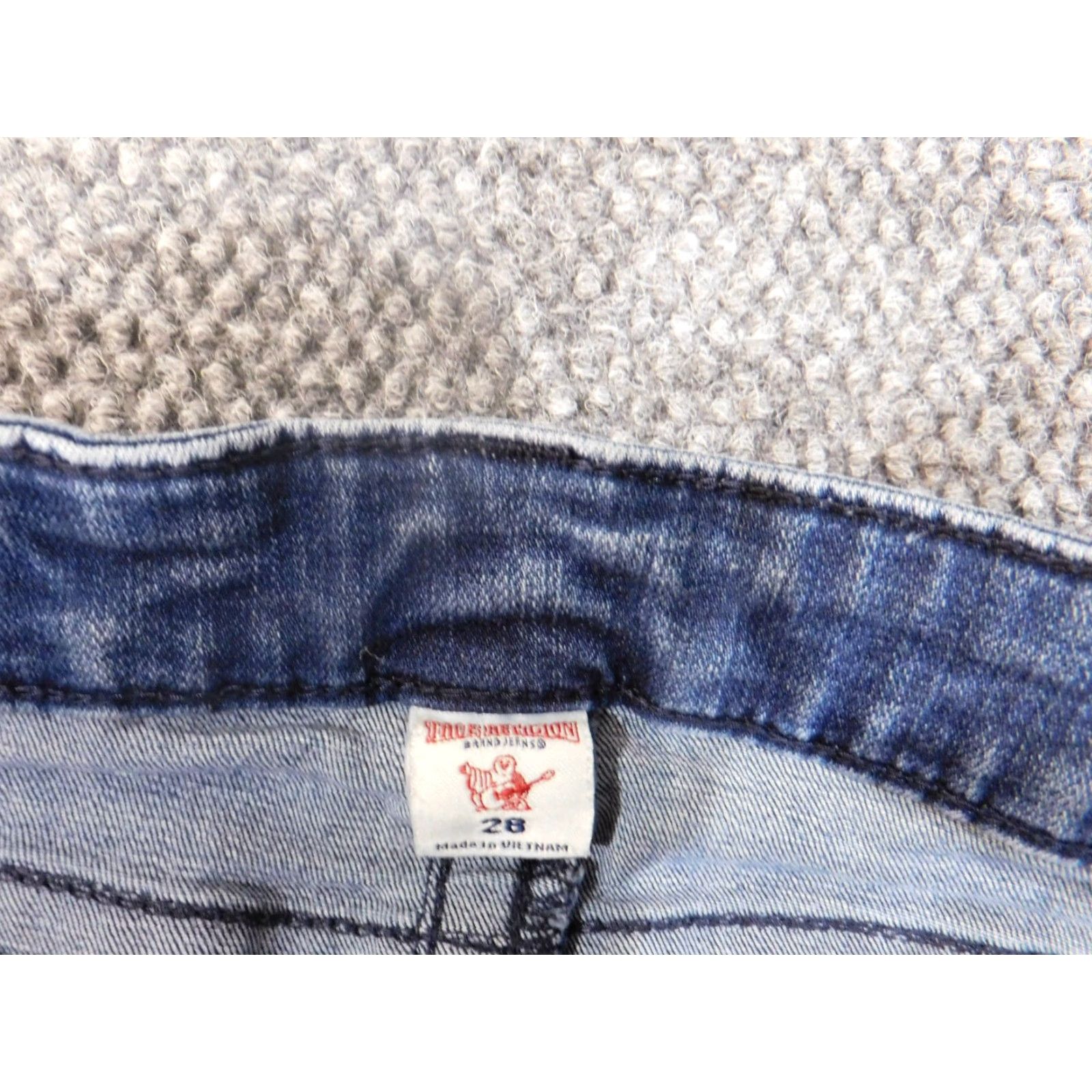 True Religion true religion jeans Women Skinny Jeans 28 Blue Denim Zip Ankle Stretch Vintage Cowboy 28in Inseam Womens Size 26" / US 2 / IT 38 - 4 Thumbnail