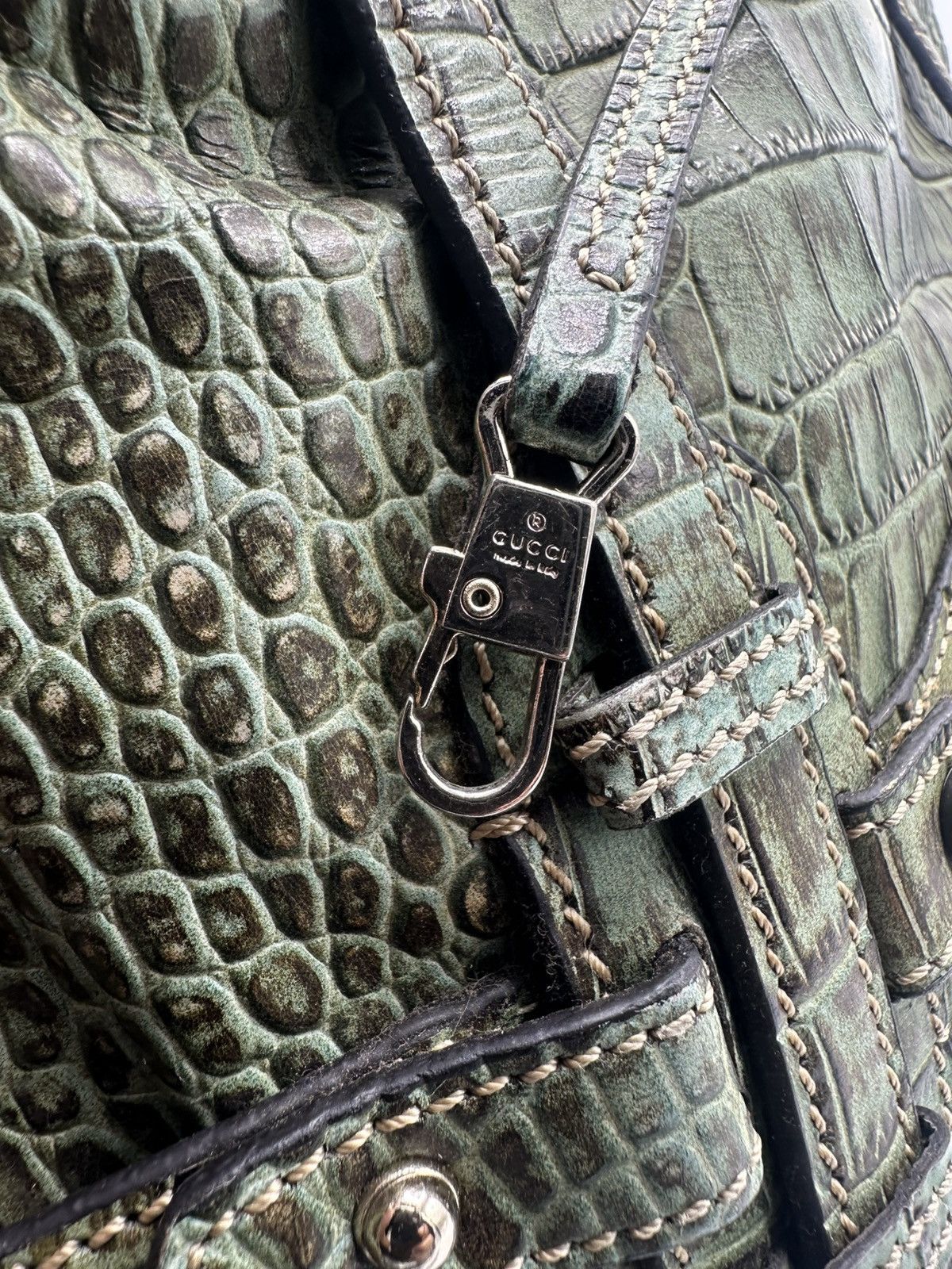 Gucci RARE Gucci 85th Anniversary Crocodile Horsebit Hobo bag Size ONE SIZE - 10 Thumbnail
