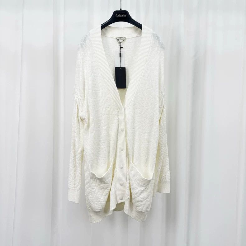 Fendi Monogram Embroidered Cardigan
