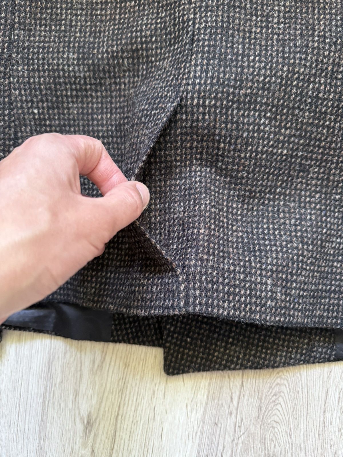 Harris Tweed ASOS Harris Tweed Wool Double Breasted Blazer Jacket Brown Size 40S - 14 Thumbnail