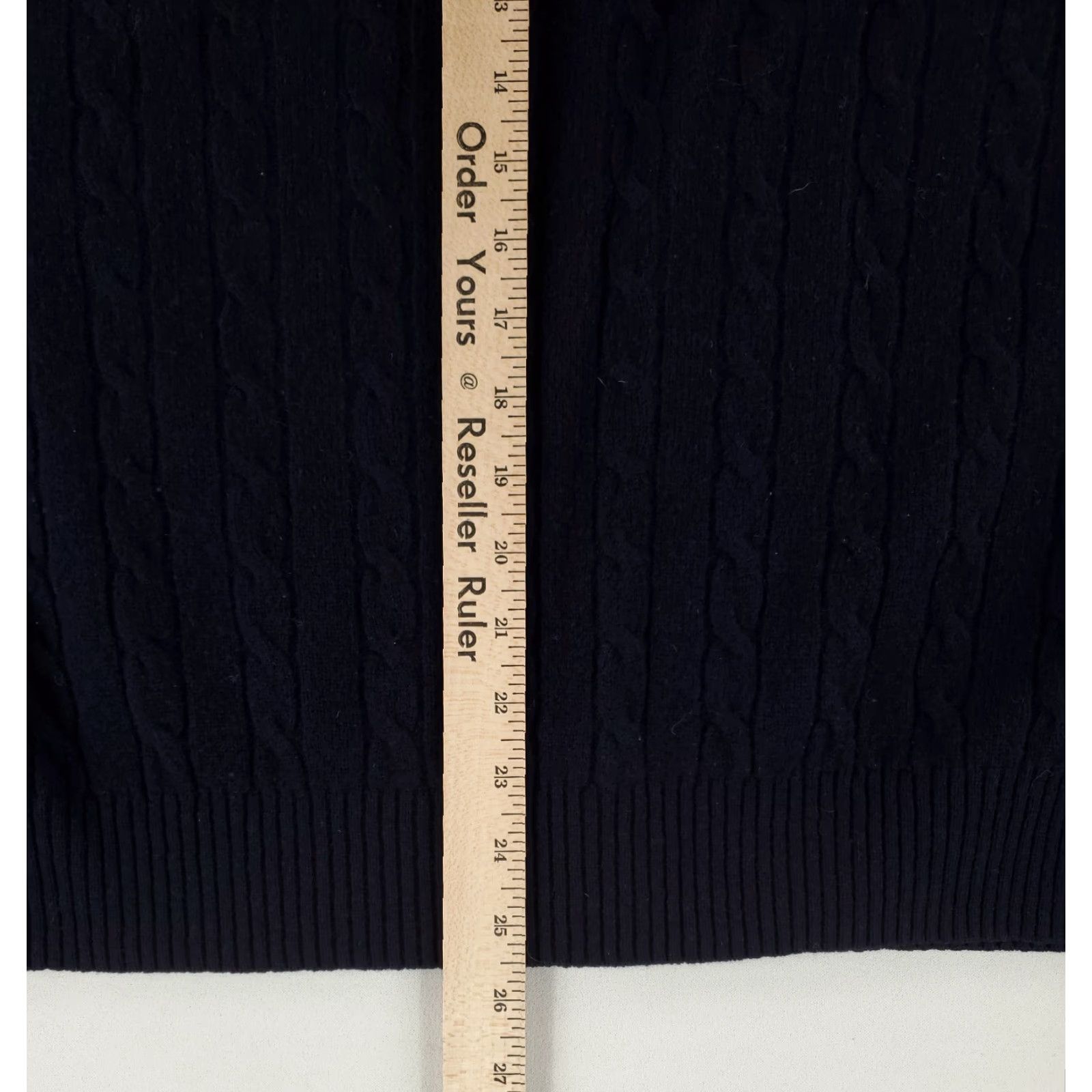 Brooks Brothers Brooks Brothers Sweater Cable Knit Navy Blue Mens L Pullover Lambs Wool Scottish Navy L Size US L / EU 52-54 / 3 - 6 Thumbnail