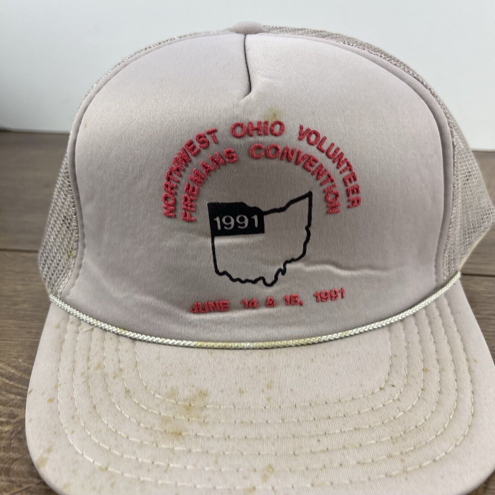 Other Northwest Ohio Volunteer Firemans Convention Hat Gray Cap Ad Size ONE SIZE - 5 Thumbnail
