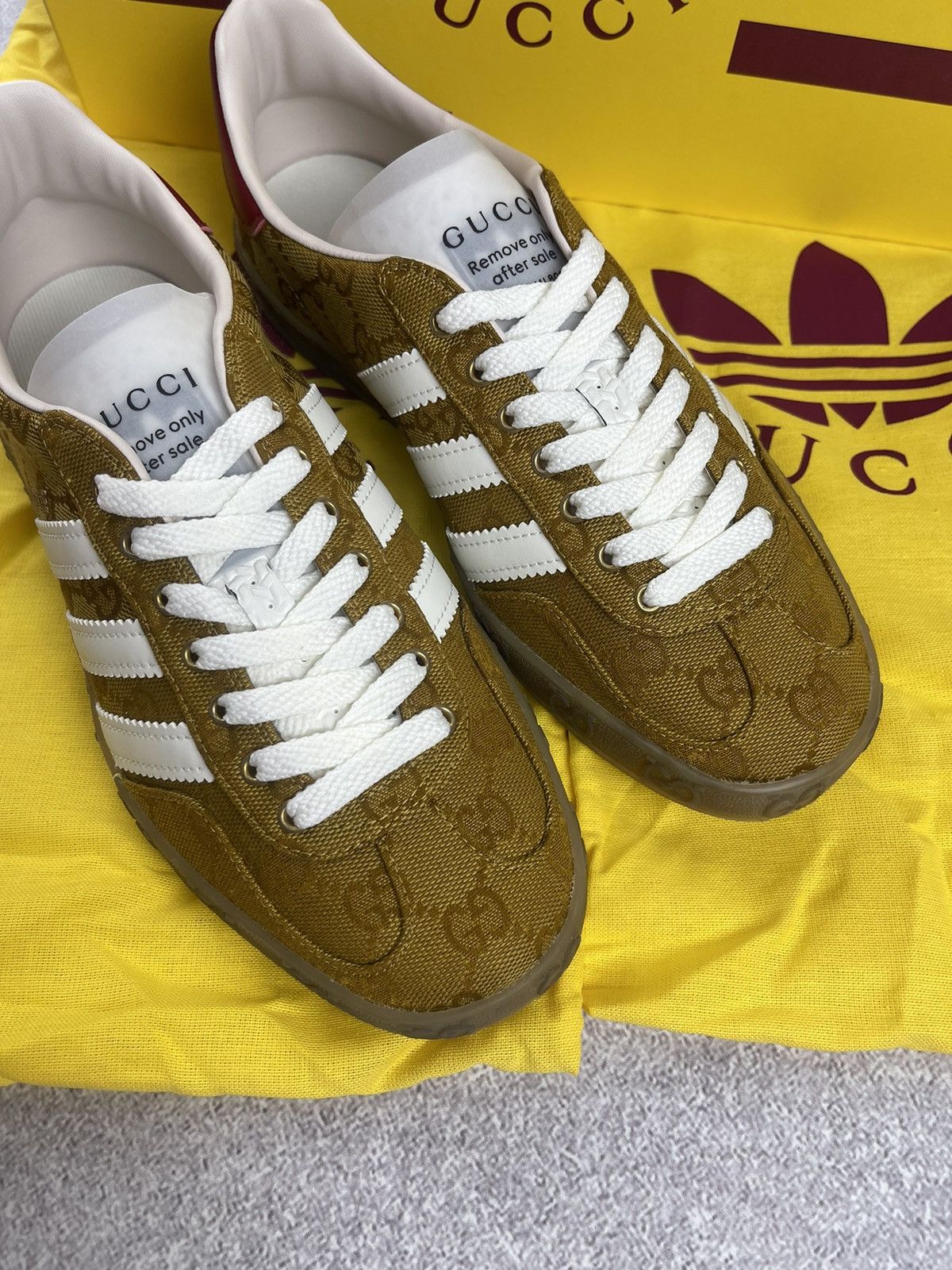 Adidas × Gucci Adidas x Gucci Gazelle GG Monogram Sneakers Size 38 2/3 Size US 7 / IT 37 - 4 Thumbnail
