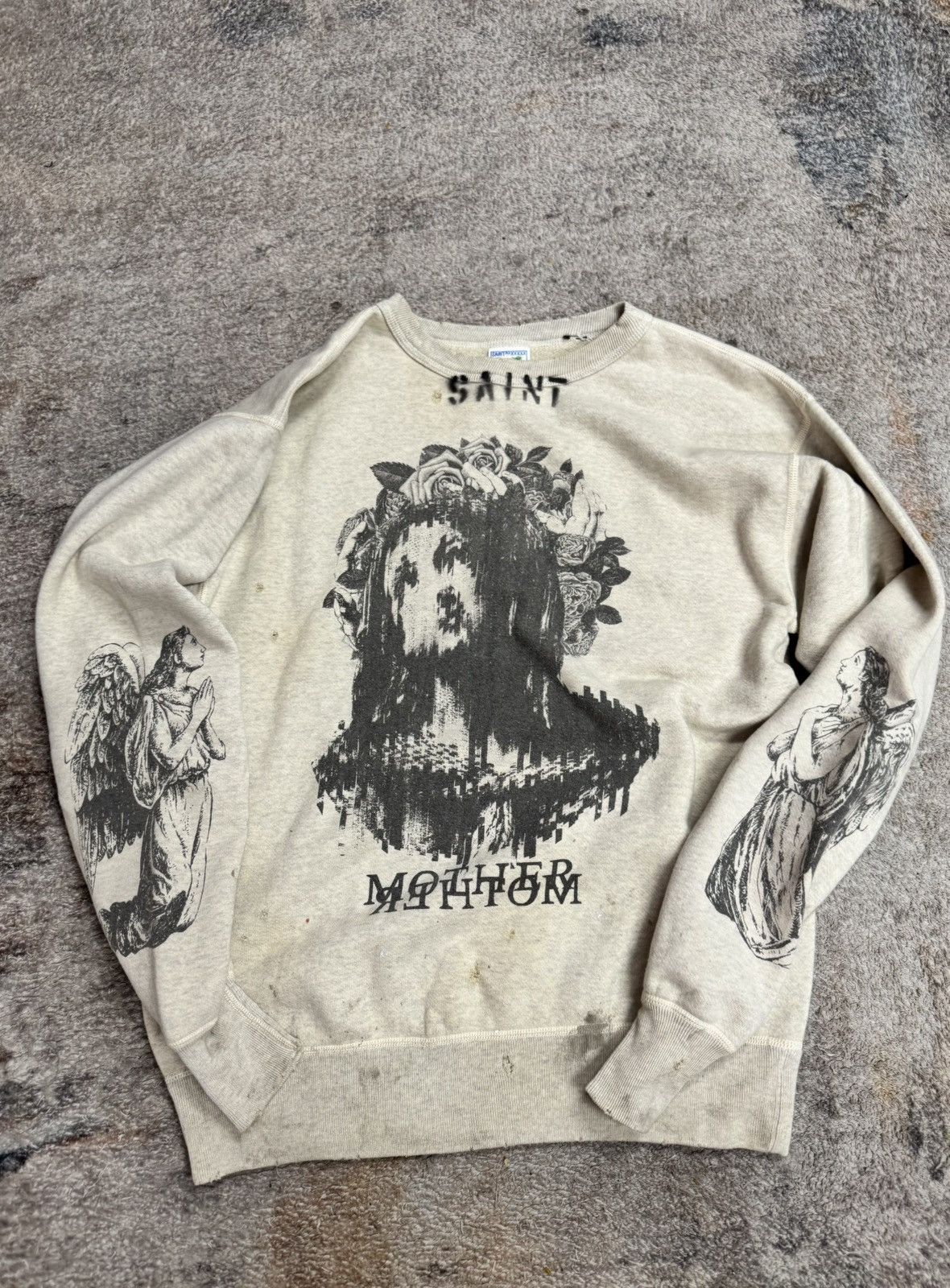 Saint Michael SAINT MICHAEL MOTHER CREWNECK - GREY Size US S / EU 44-46 / 1 - 1 Thumbnail