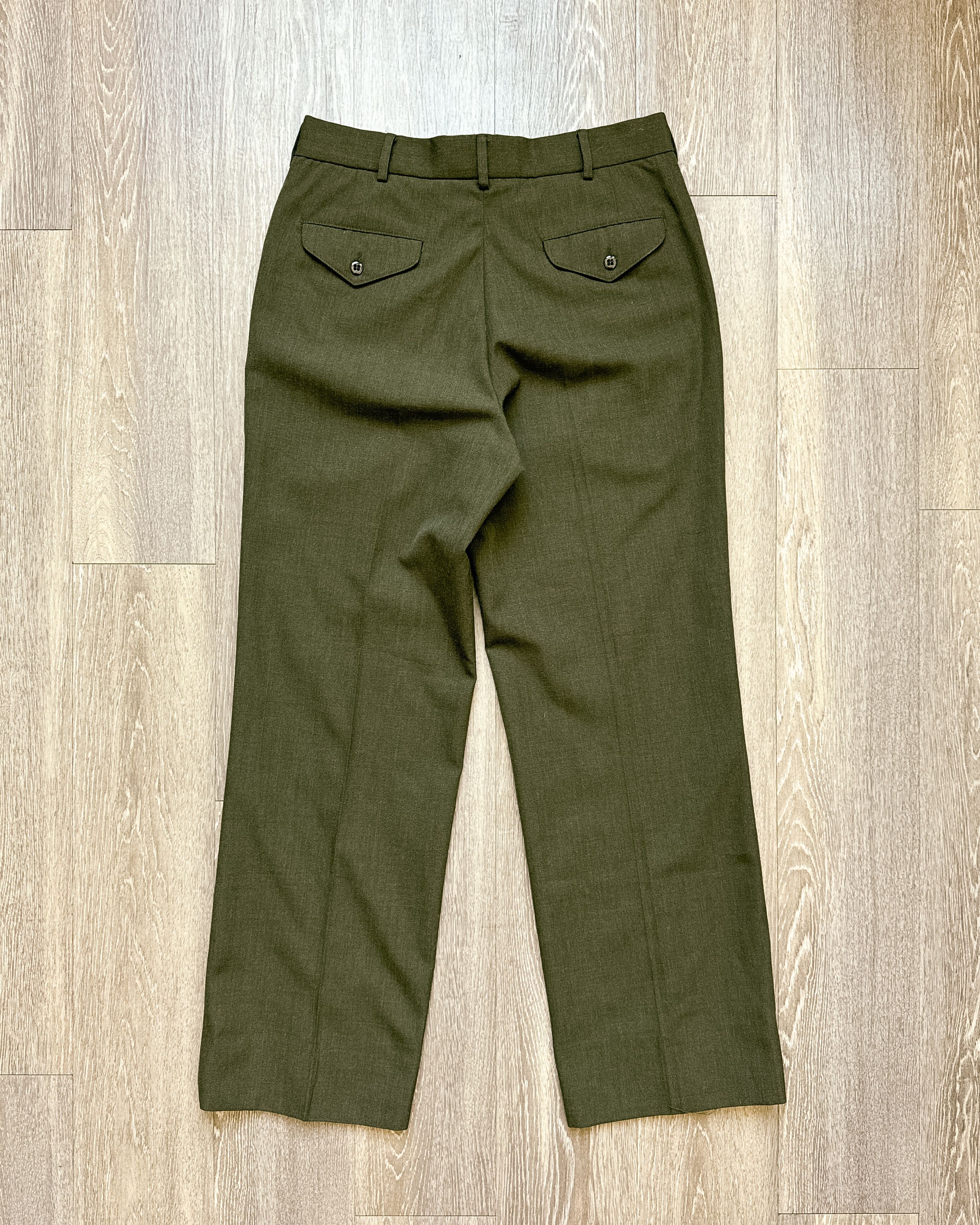 Vintage Vintage Defense Logistic Agency Army Green Gabardine Trouser Size US 30 / EU 46 - 6 Thumbnail
