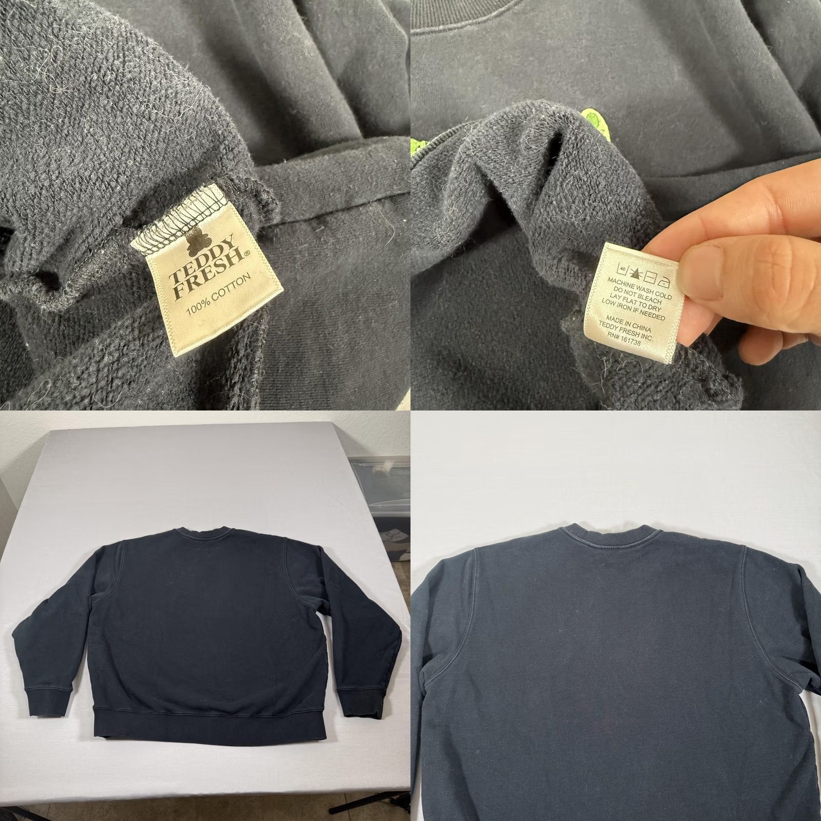 Teddy Fresh Teddy Fresh Rick & Morty Sweatshirt Mens XL Black Crew Neck Graphic Print Pullover Size US XL / EU 56 / 4 - 8 Thumbnail