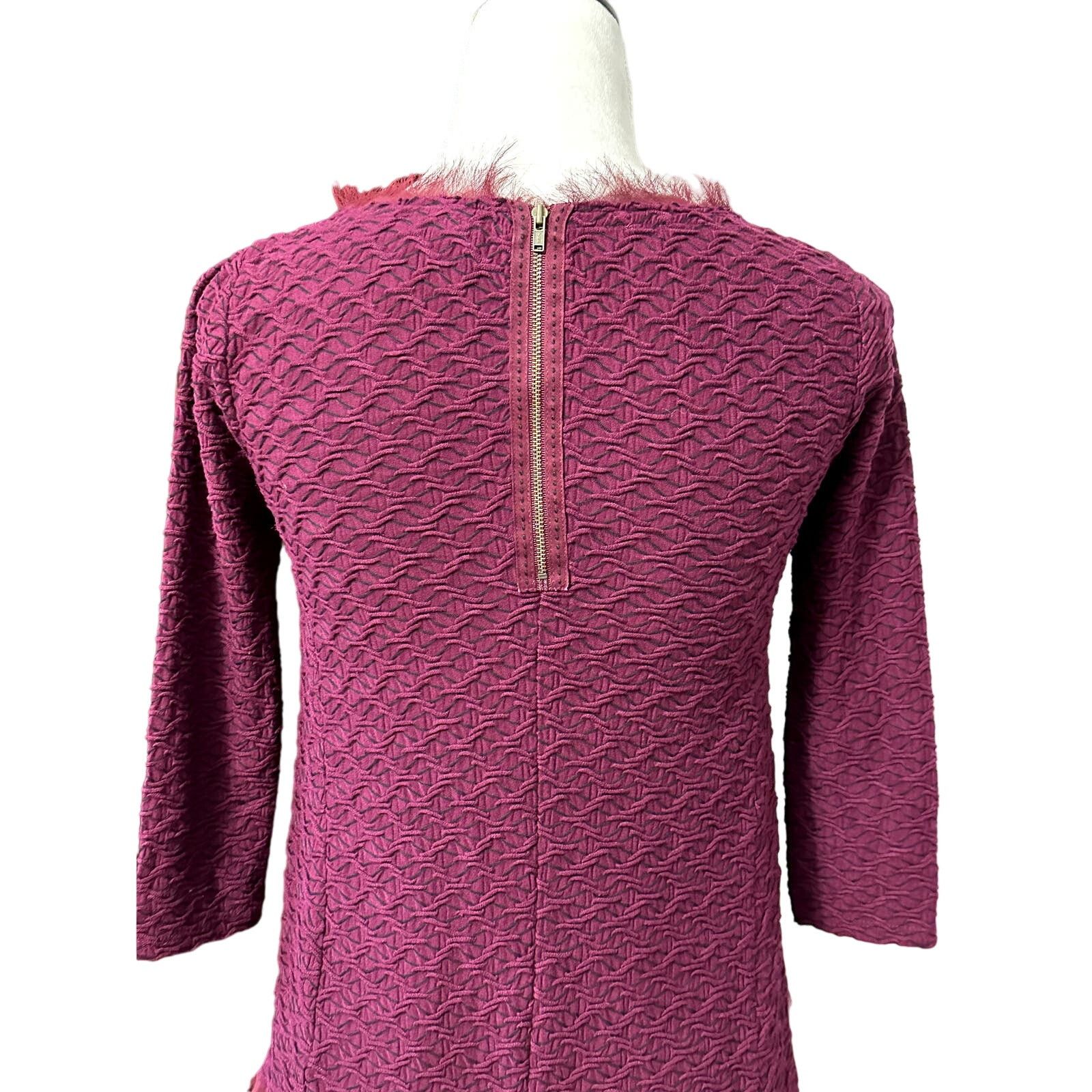Other Anthropologie Postmark Blouse Fringe 3/4 Sleeves Burgundy XS Size XS / US 0-2 / IT 36-38 - 5 Thumbnail