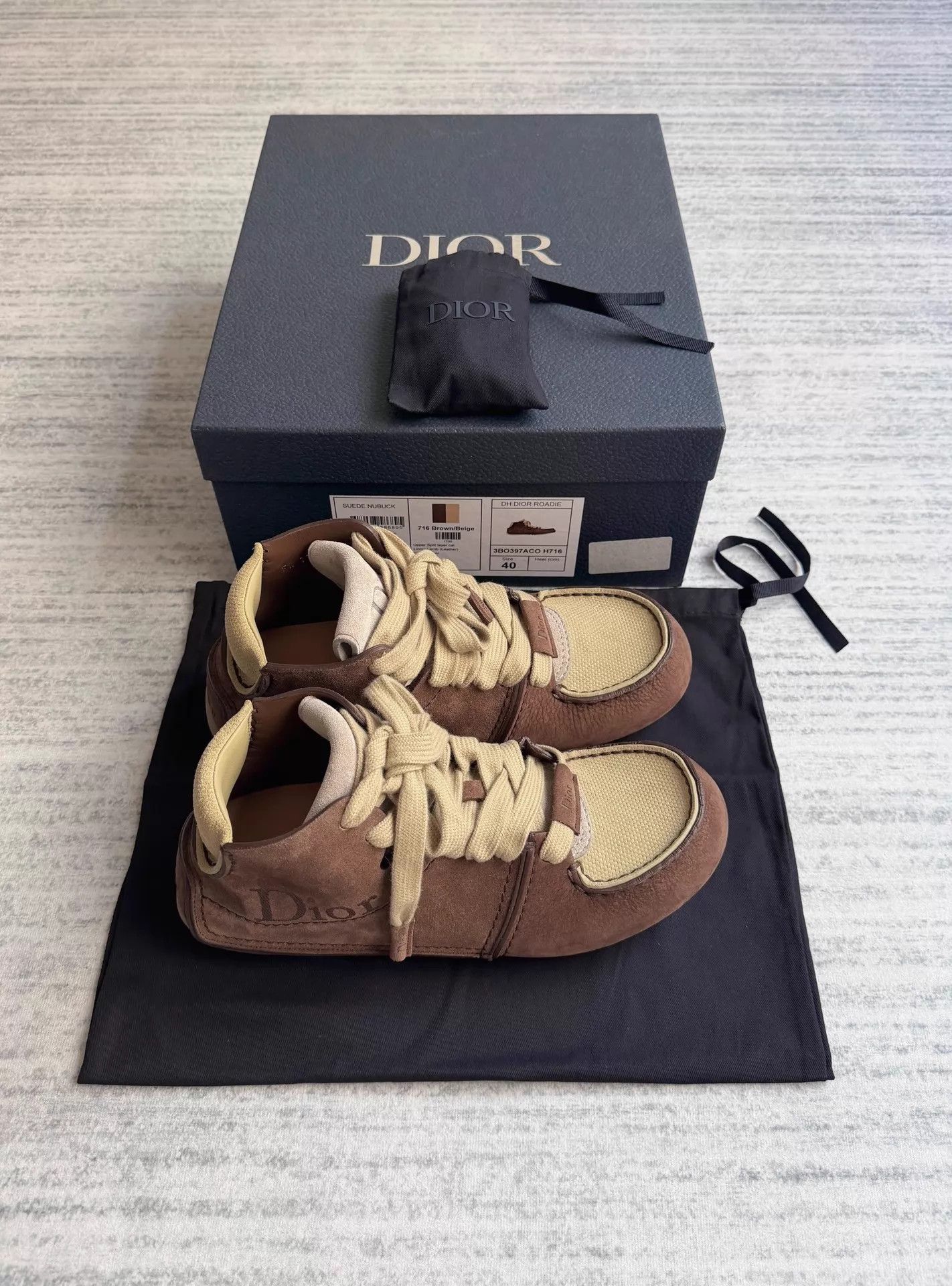 Dior Dior Roadie Brown Suede Wide Foot Sneakers 40 Size US 7 / EU 40 - 2 Thumbnail