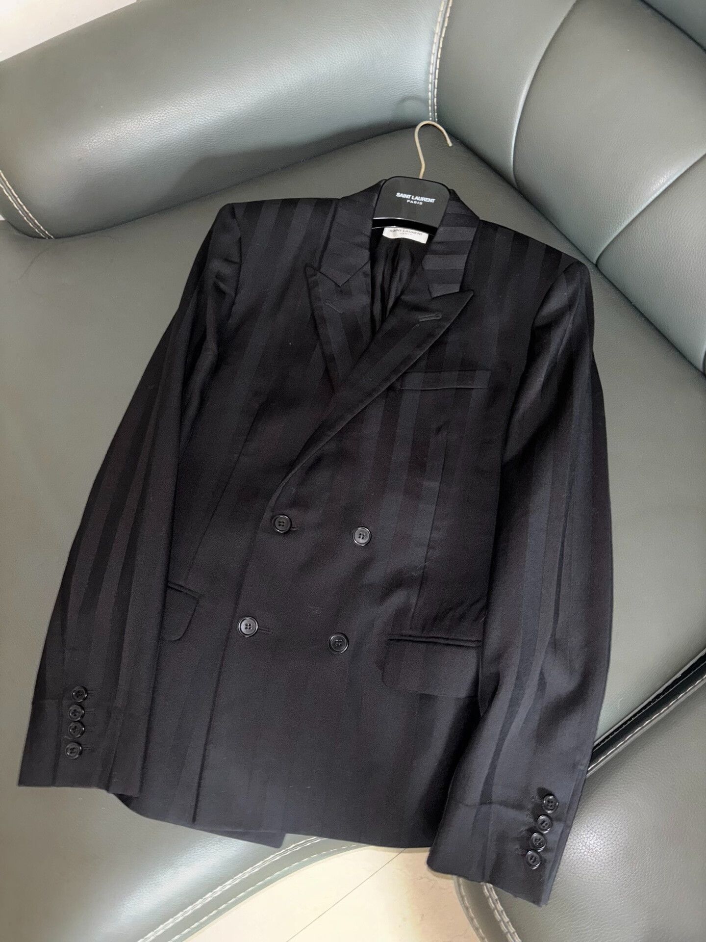 Saint Laurent Paris Saint Laurent Double-Breasted Black Suit Jacket Size US L / EU 52-54 / 3 - 1 Thumbnail