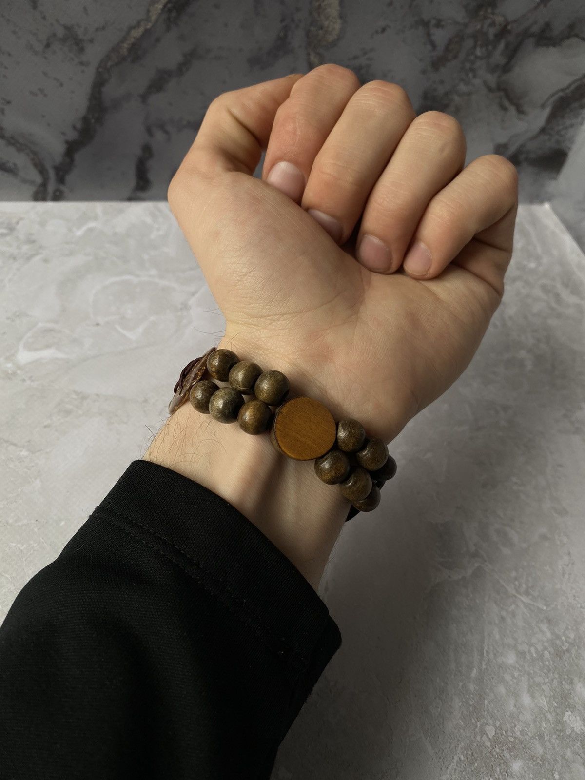 Jewelry × Vintage Trendy Wooden Watch with Beads - Unique Accessory Size ONE SIZE - 3 Thumbnail