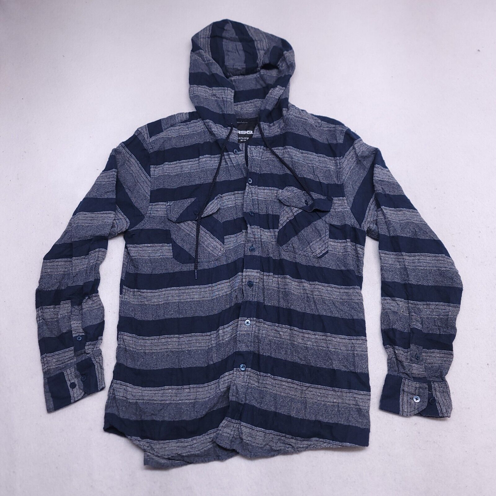 Rsq RSQ Casual Button Up Hoodie Mens Size Extra Large XL Gray Size US XL / EU 56 / 4 - 2 Thumbnail