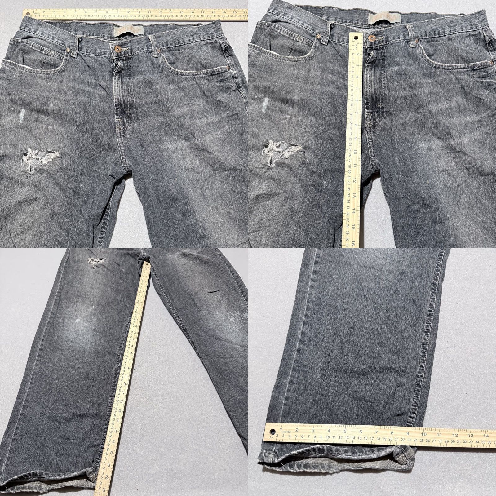 Wrangler Wrangler Jeans Men Gray Denim Mid Rise Classic Loose Straight Zip Fly 36x32 Jeans Size US 36 / EU 52 - 9 Thumbnail