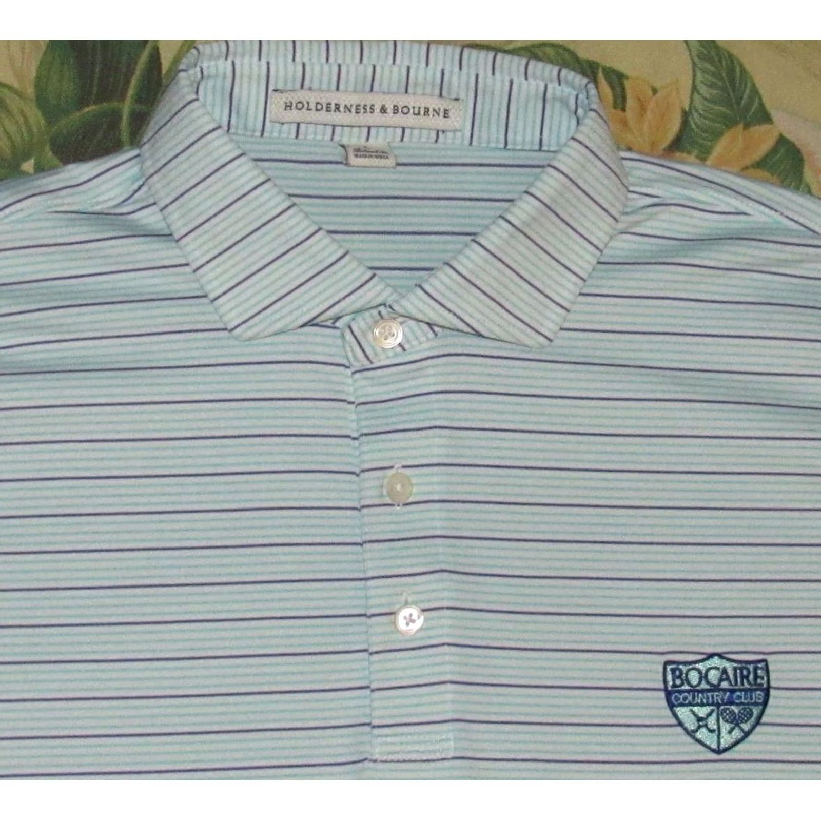 Vintage HOLDERNESS & BOURNE Bocaire Country Club Polo Shirt Large Size US L / EU 52-54 / 3 - 2 Thumbnail