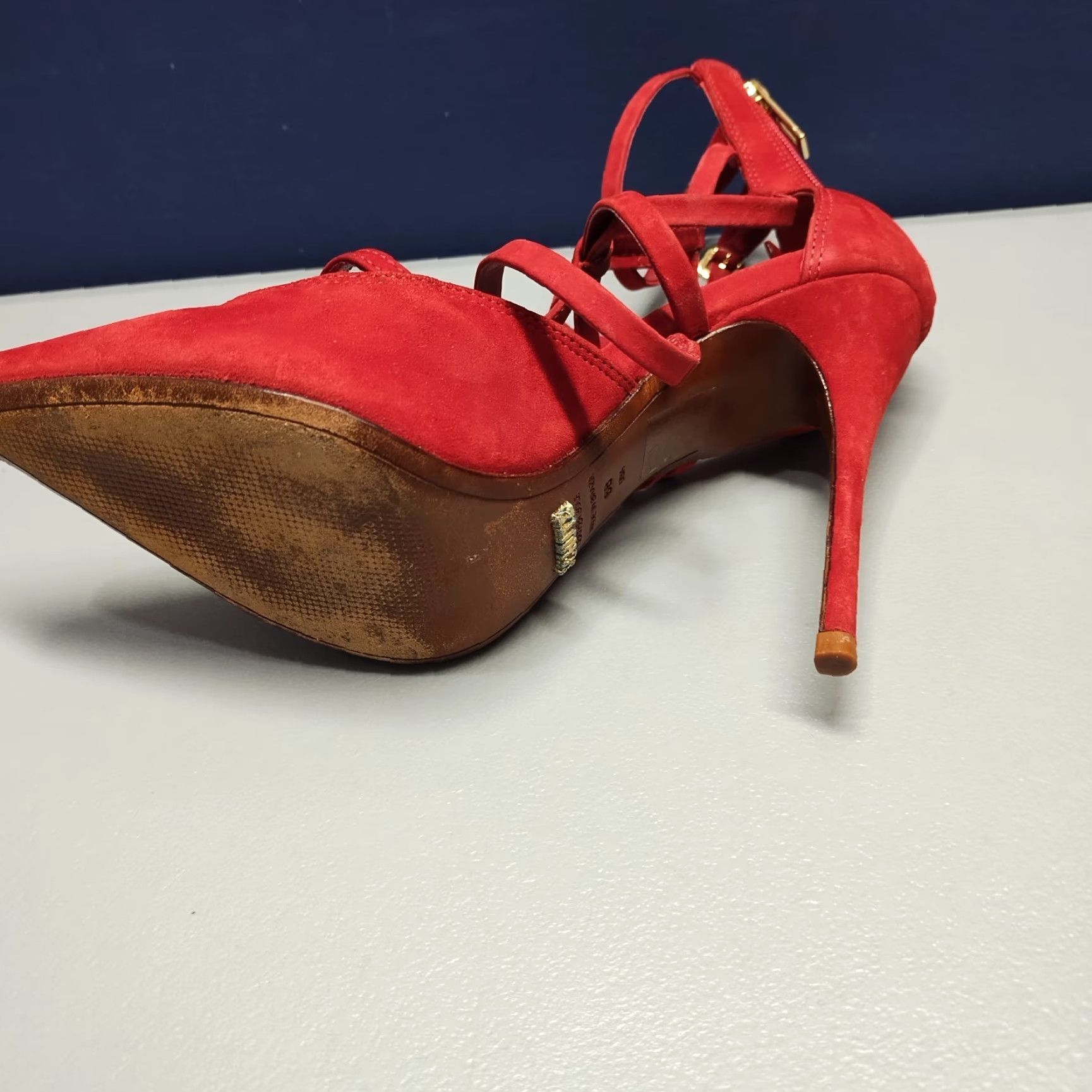 SCHUTZ Schutz Paluda Caged Stiletto Strappy Heels Women Size 6 Red Pointed Toe Back Zip Womens Size 6 Schutz Paluda Stiletto Heels Red Size US 6 / IT 36 - 6 Thumbnail