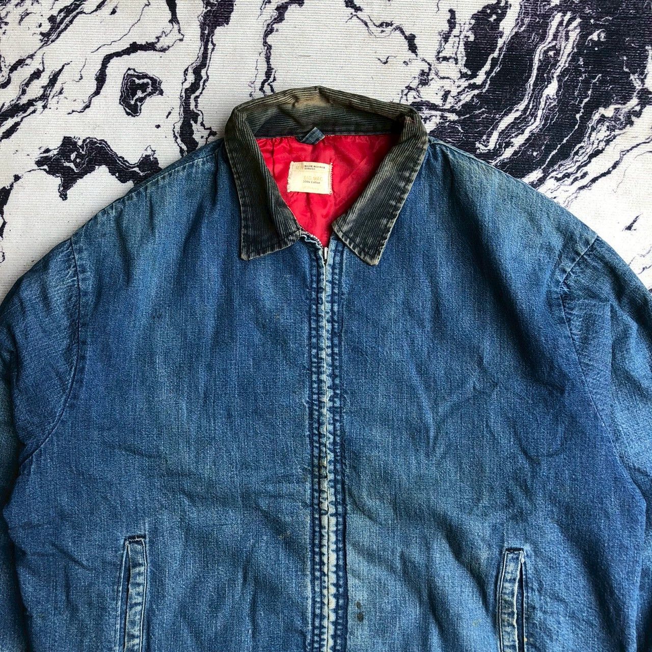 Big Mac Big Mac Vintage 70s Denim Work Jacket Red Lining Size US L / EU 52-54 / 3 - 2 Thumbnail