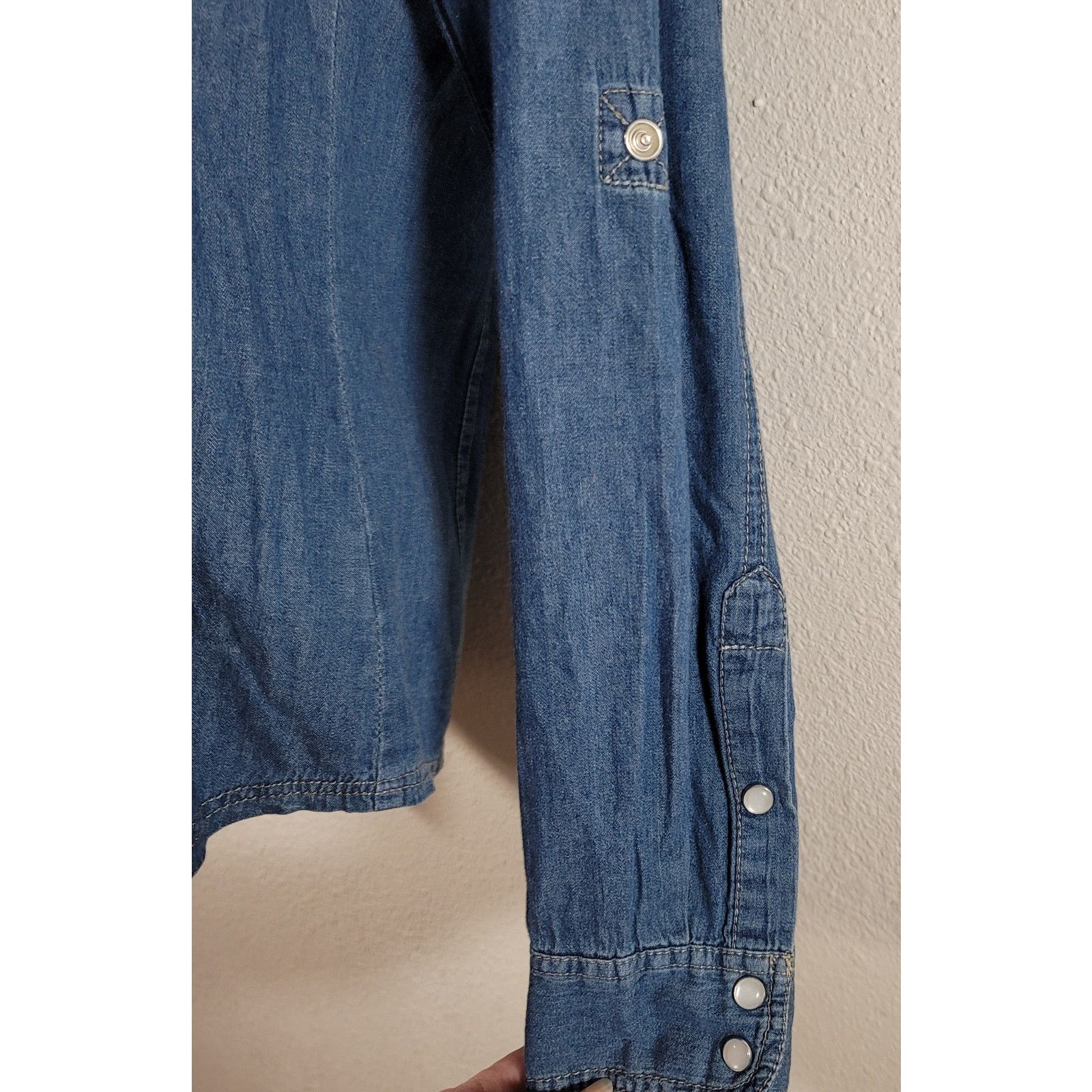 Other Love Stitch Blue Denim Stonewashed Button Up Top Small Size S / US 4 / IT 40 - 6 Thumbnail