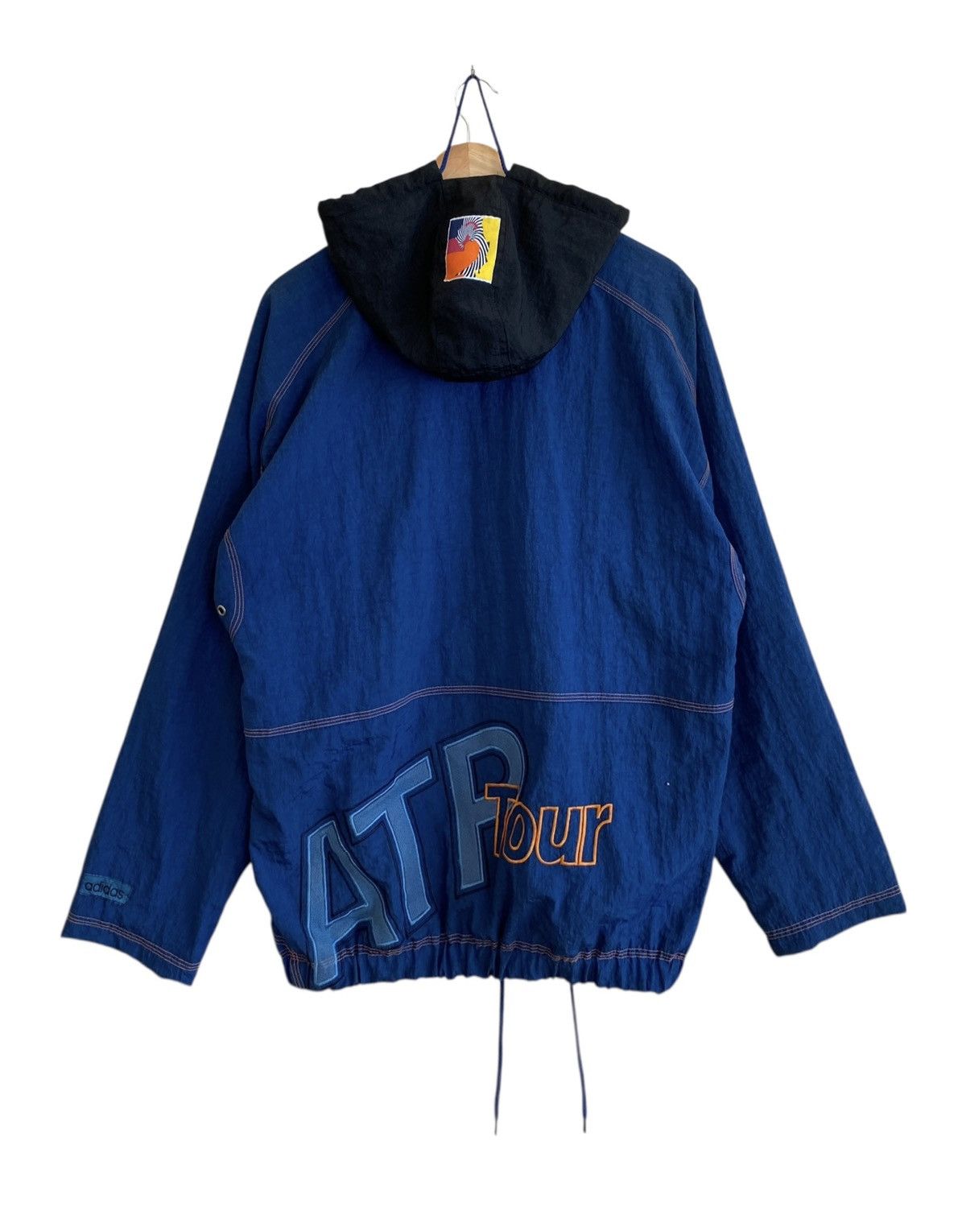 Adidas Very Rare Vintage Brand Adidas ATP Tour Nylon Hoodie 2000s Size US S / EU 44-46 / 1 - 1 Thumbnail