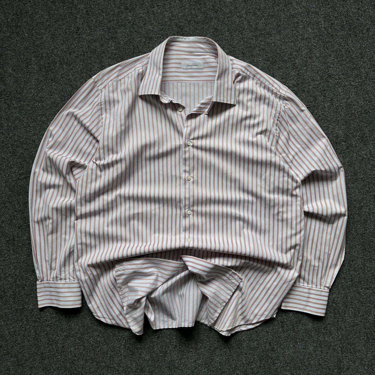 Ermenegildo Zegna Luxury 46/18 Ermenogildo Zegna Stripped Shirt Button Up XXL Size US XL / EU 56 / 4 - 3 Thumbnail