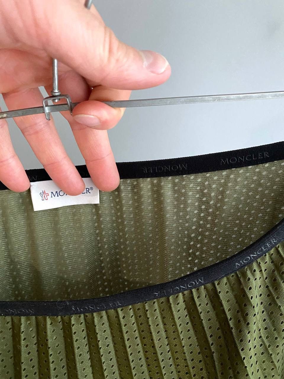 Designer × Moncler Moncler Gonna Pleated Midi Green Skirt, Size 44 Size 34" / US 12 / IT 48 - 14 Thumbnail