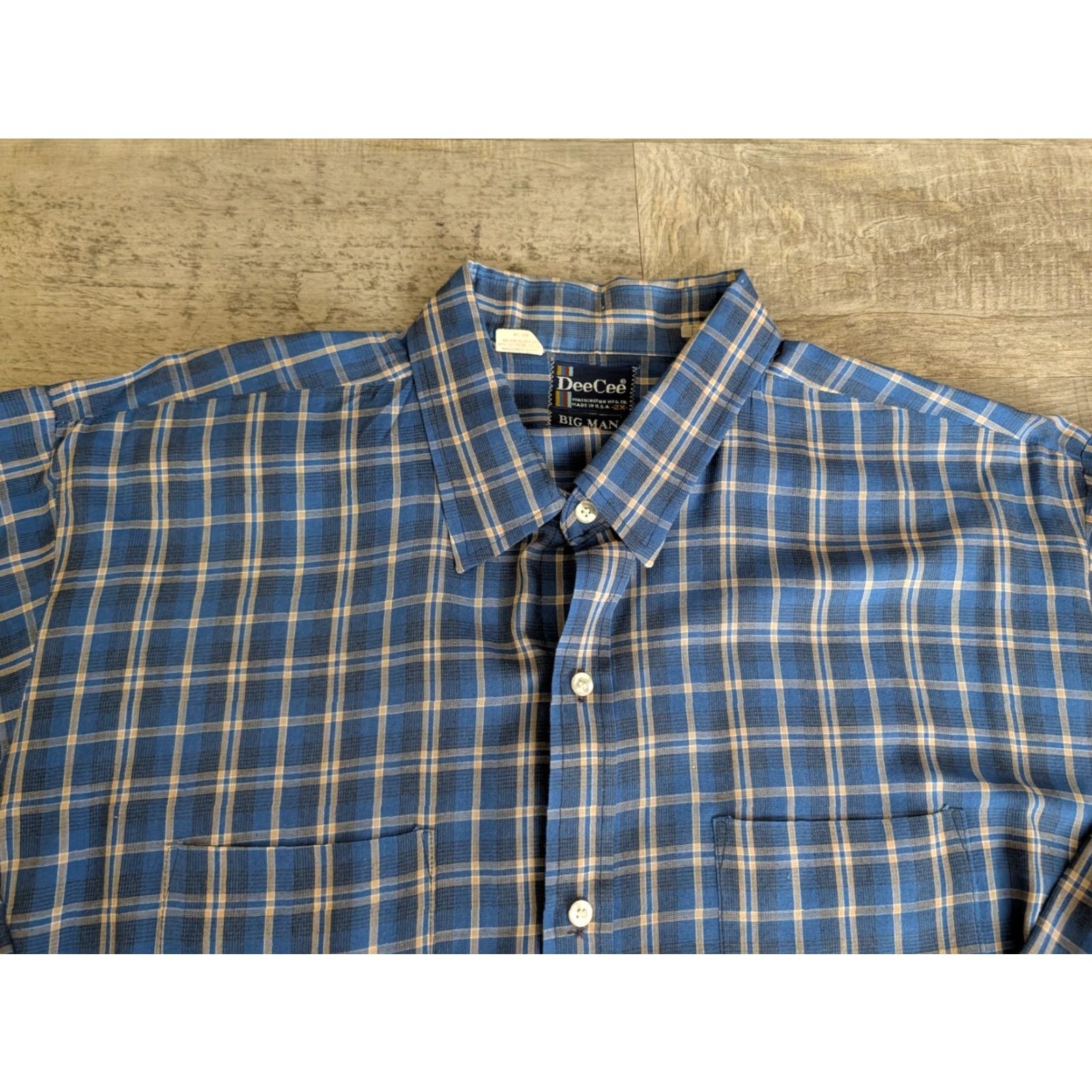 Vintage VINTAGE DeeCee Big Man Blue Plaid Western Cowboy Shirt Button Up 2XL USA Made Men Casual Shirt Size US XXL / EU 58 / 5 - 2 Thumbnail