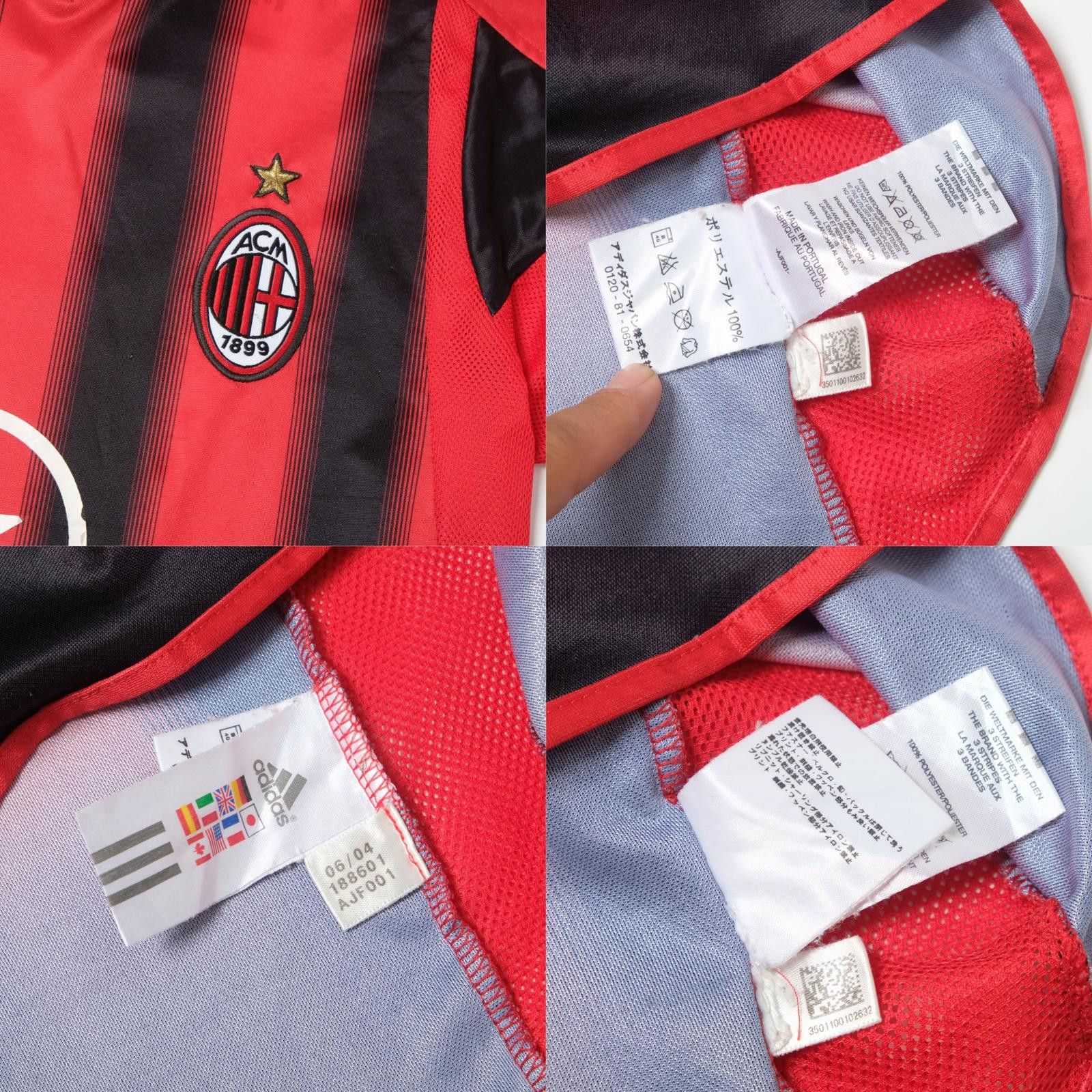 Adidas 2004/05 AC Milan Home Shirt Adidas (S) Size US S / EU 44-46 / 1 - 5 Thumbnail