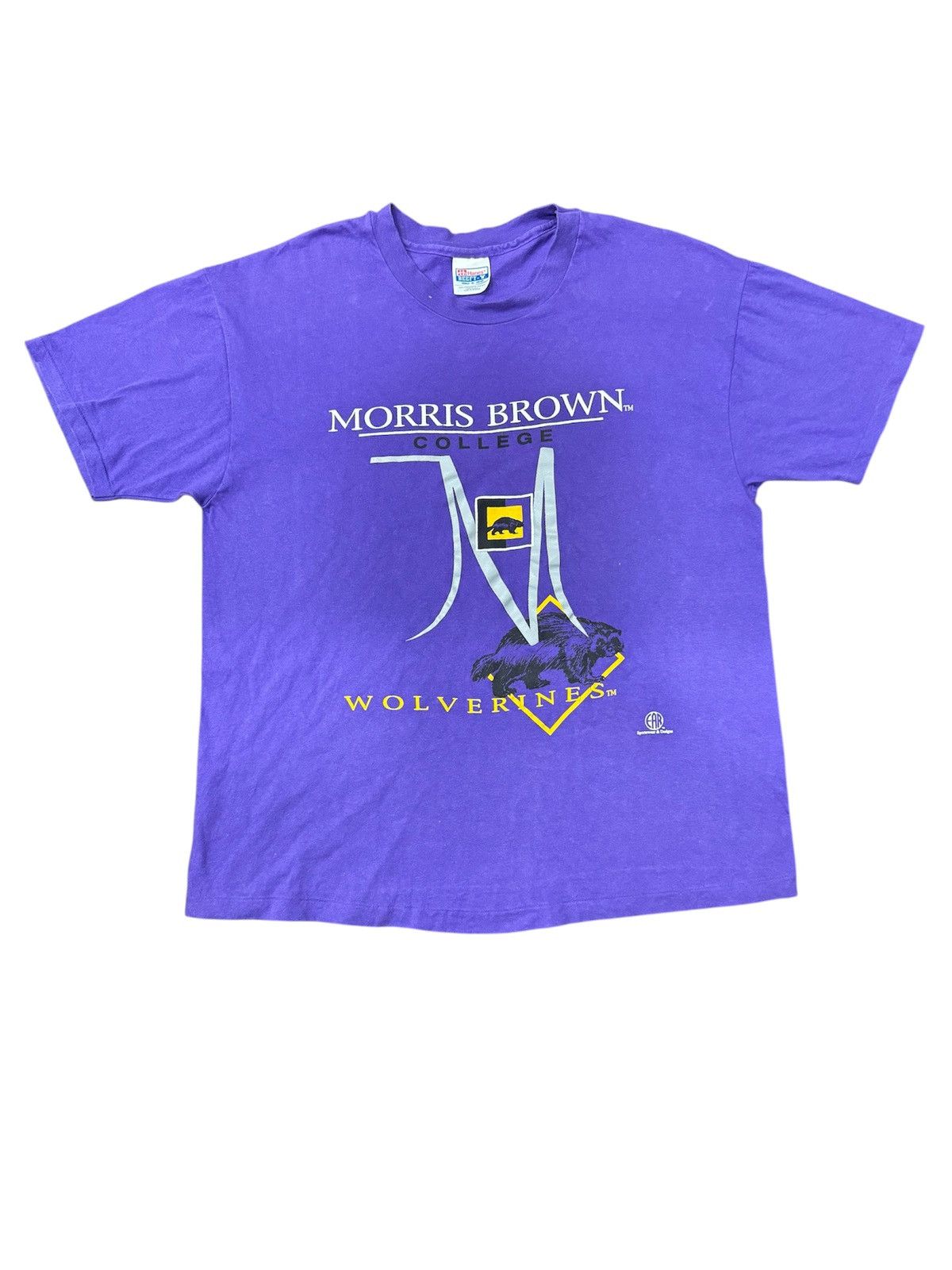 Vintage Vintage Morris Brown Wolverines T Shirt Size US XL / EU 56 / 4 - 1 Preview