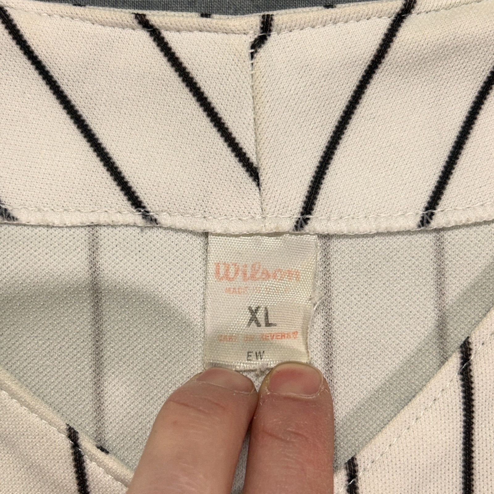 Wilson VTG Wilson VFW pinstripe sportswear baseball jersey mens XL Size US XL / EU 56 / 4 - 8 Thumbnail
