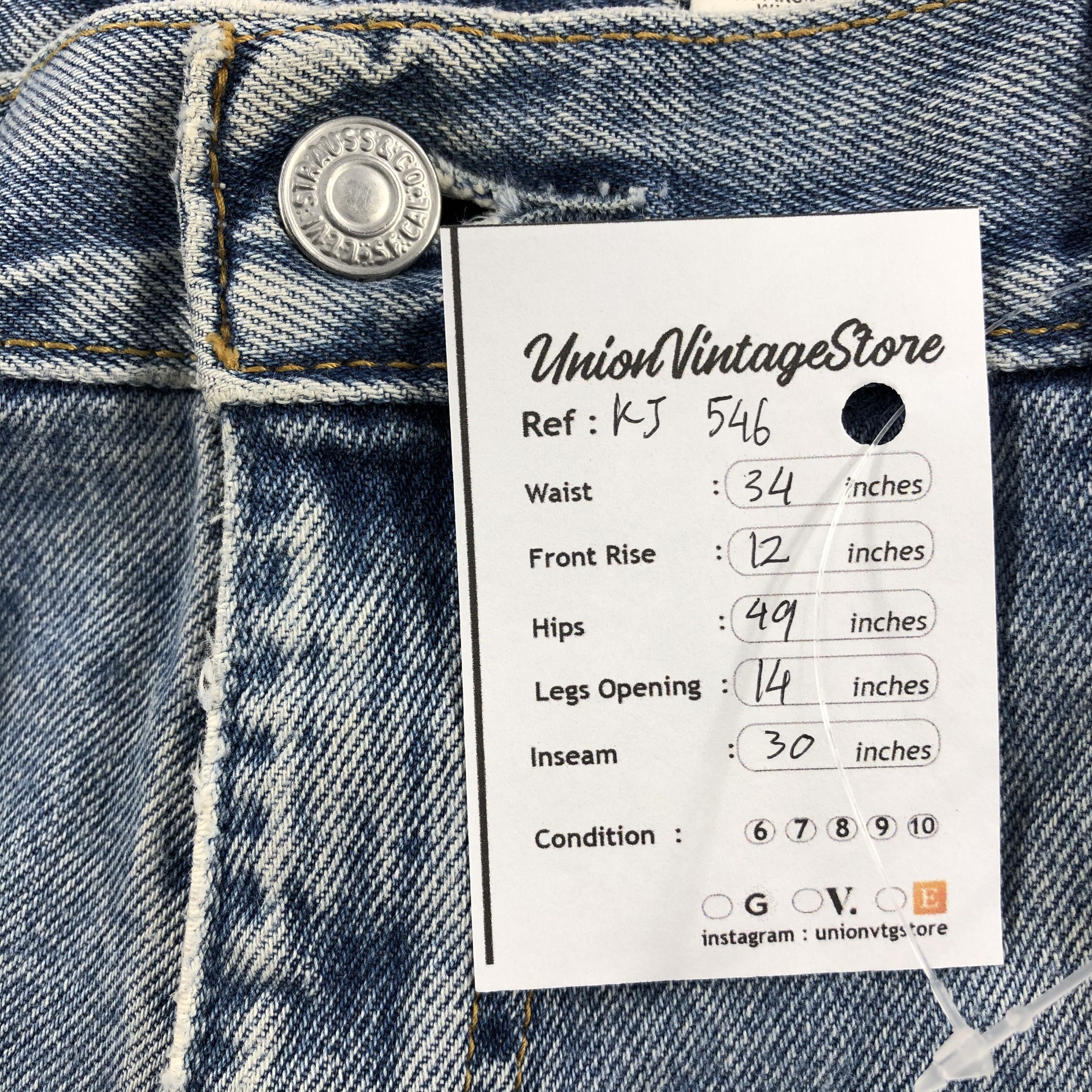 Levi's Vintage Levis 560 Jeans Light Wash Denim KJ546 Size US 32 / EU 48 - 11 Thumbnail