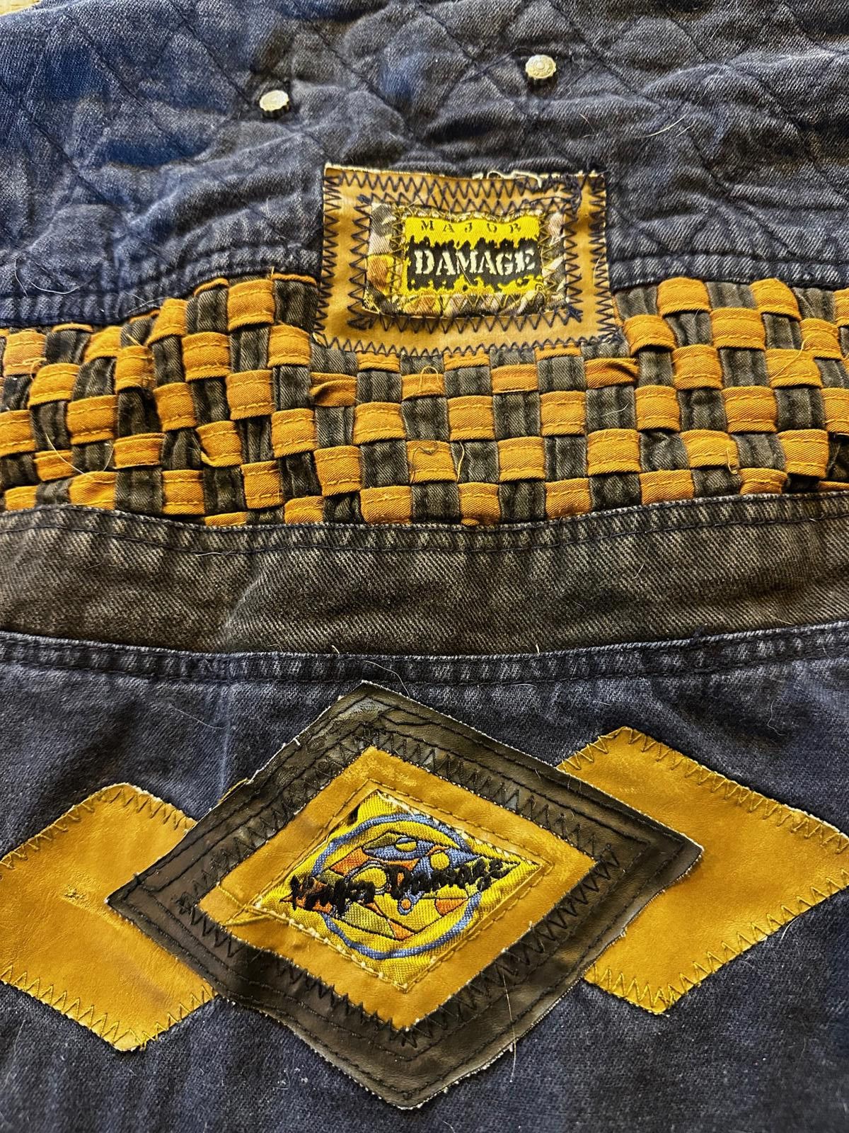 Other Vintage 1990s Major Damage Quilted Denim Patchwork Jacket Size US M / EU 48-50 / 2 - 3 Thumbnail