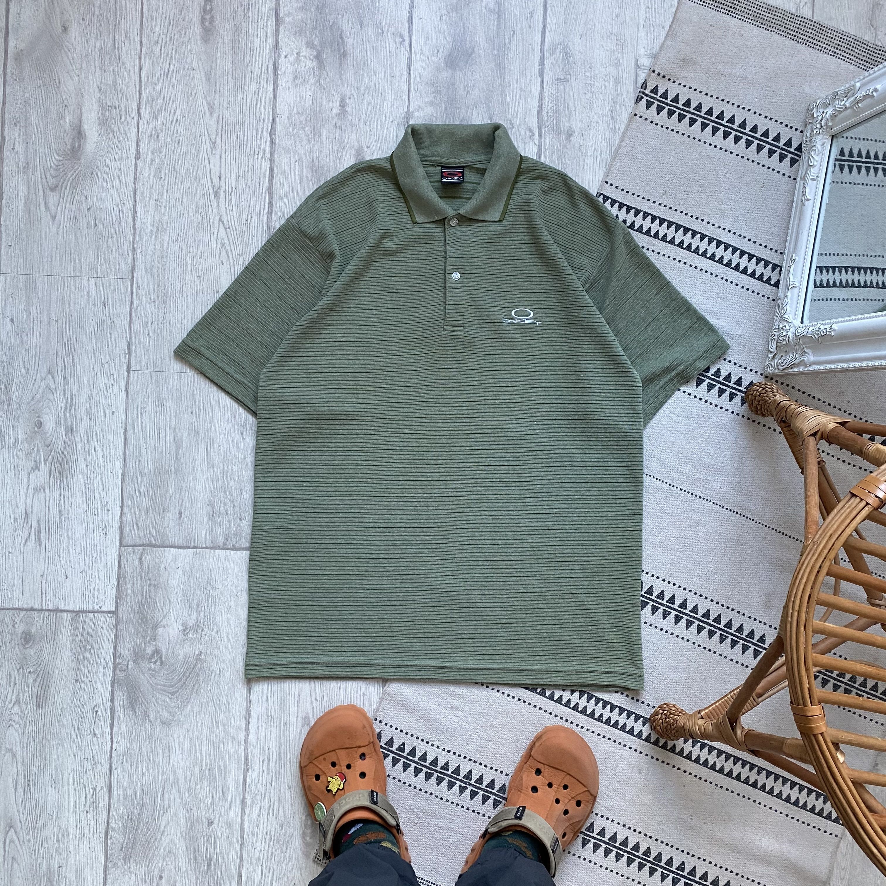 Vintage 90s Oakley polo Mini logo tee Gorpcore