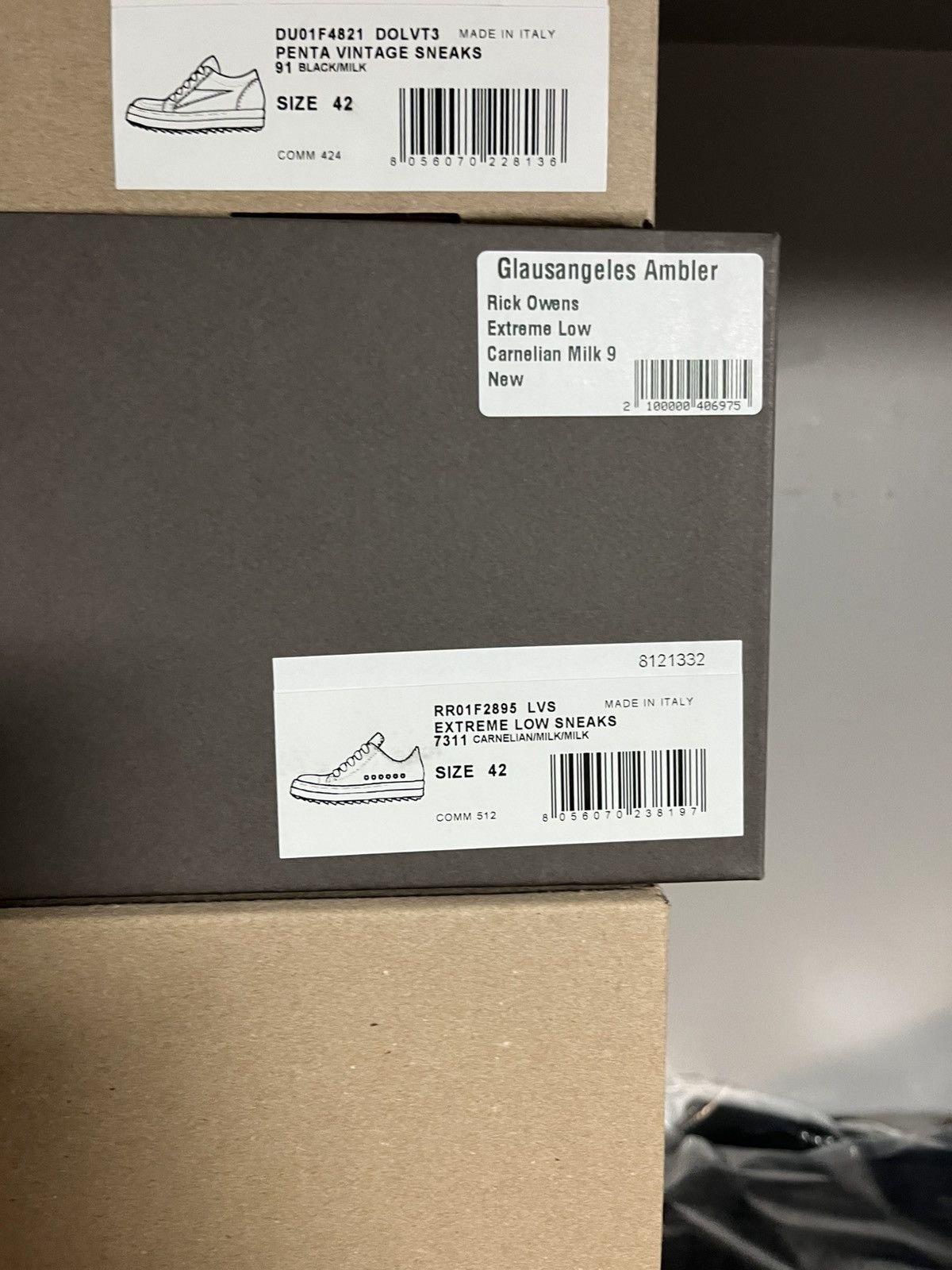 Rick Owens Rick Owens Extreme low carnelian/milk/milk size 9 Size US 9 / EU 42 - 2 Thumbnail