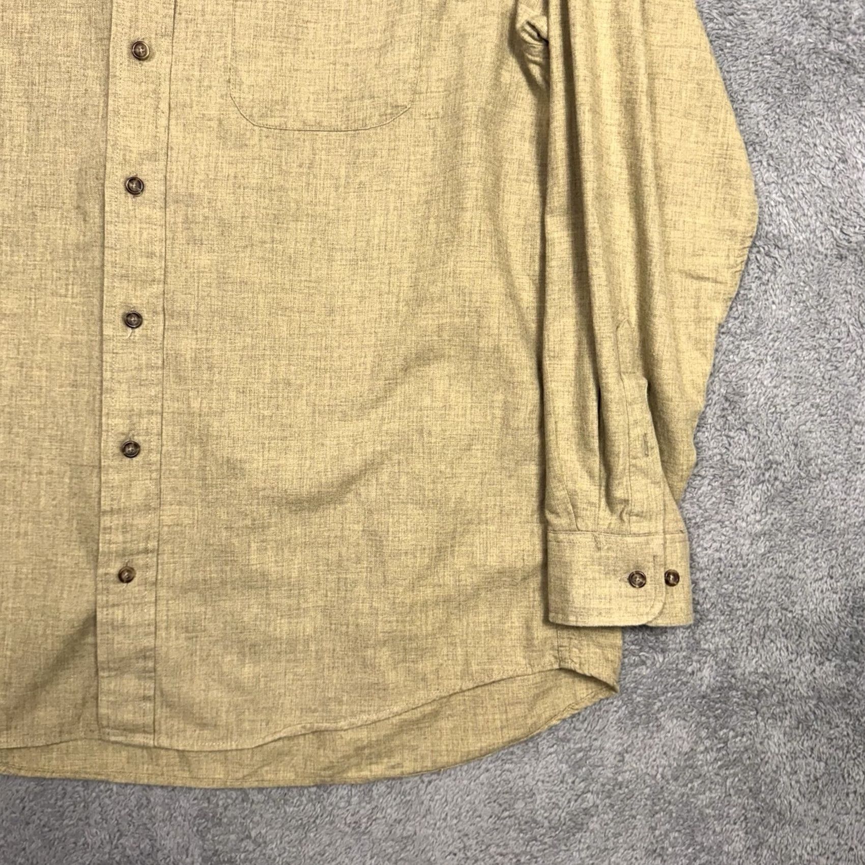 Vintage VINTAGE Viyella Wool Blend Shirt Mens XL Solid Camel Flannel Button-Down Hunt Barn Chore Shirt Mens XL Camel Brown Solid 90s Vintage Mens Size US XL / EU 56 / 4 - 2 Thumbnail