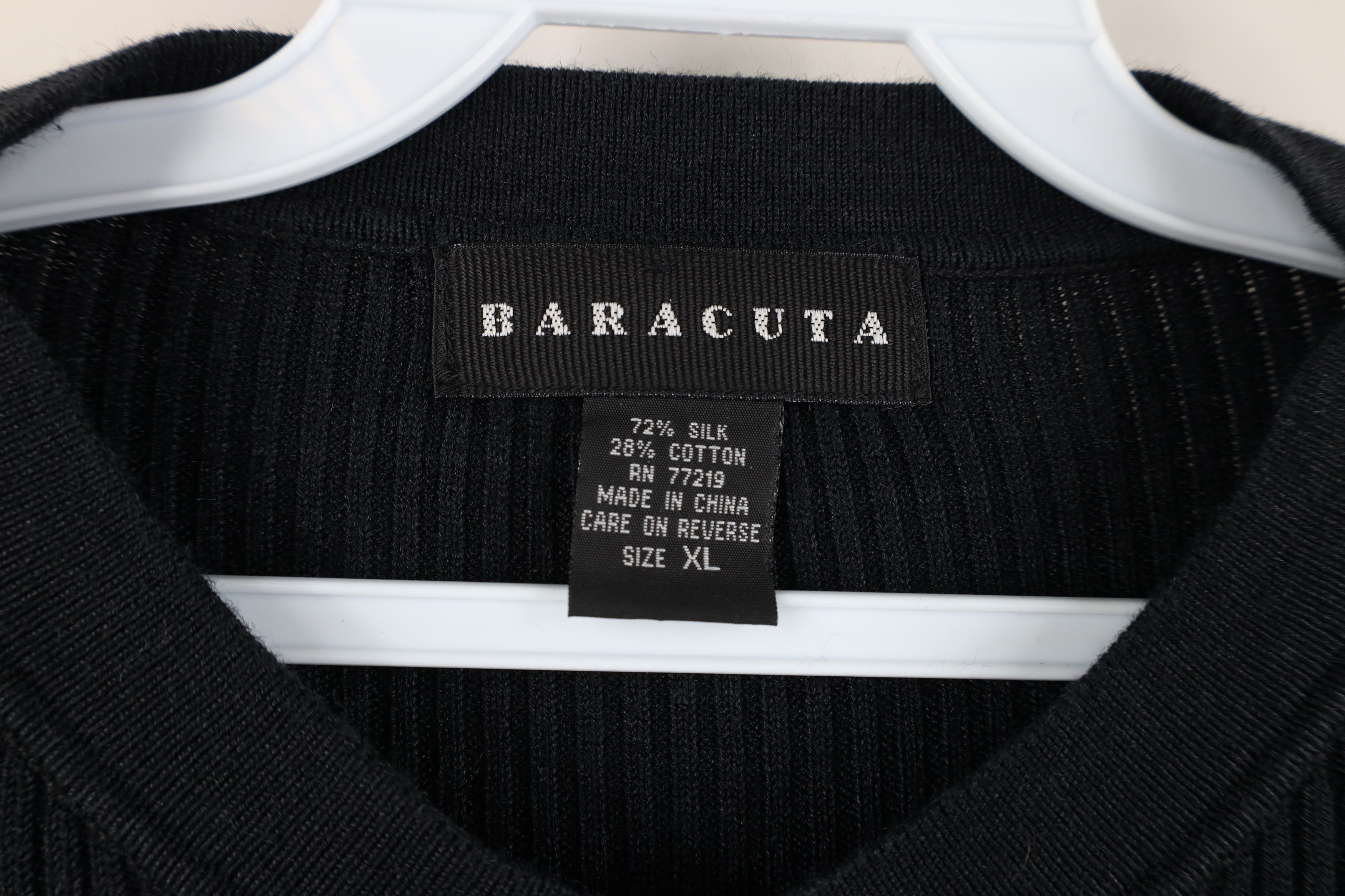 Vintage Vintage 90s Streetwear Silk Blend Ribbed Knit Sweater Size US XL / EU 56 / 4 - 7 Thumbnail