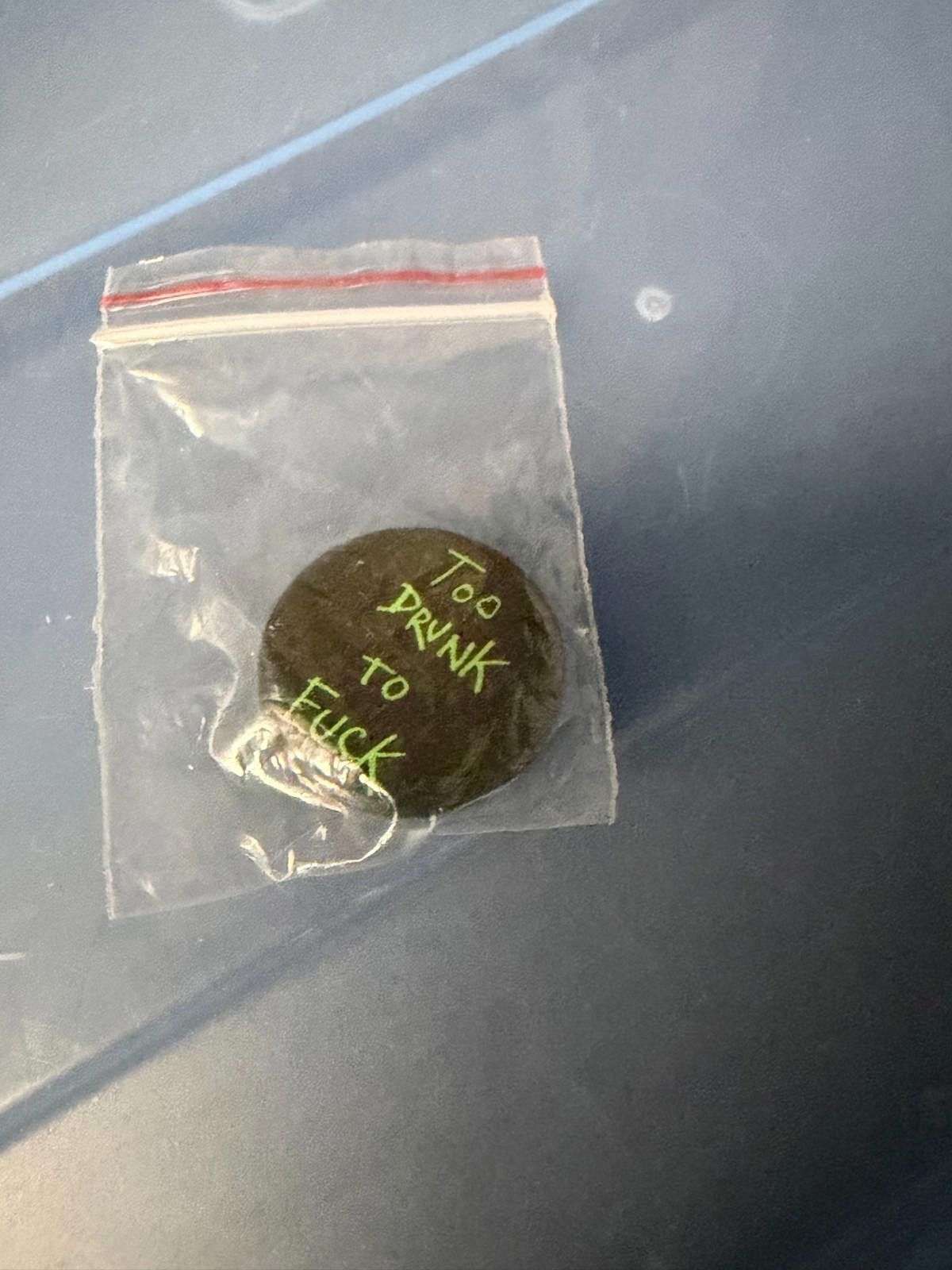 Supreme Too Drunk to Fck Dead Kennedys button pin
