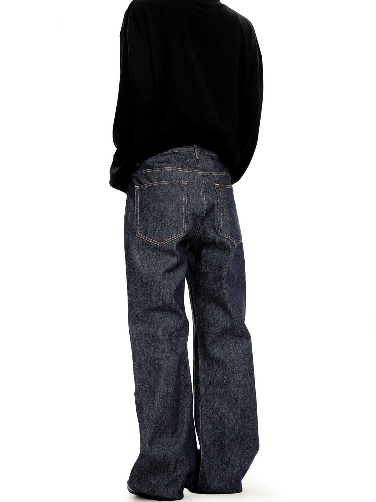 Other Raw Indigo Dark Navy Wide-Leg Jeans Size US 28 / EU 44 - 5 Thumbnail