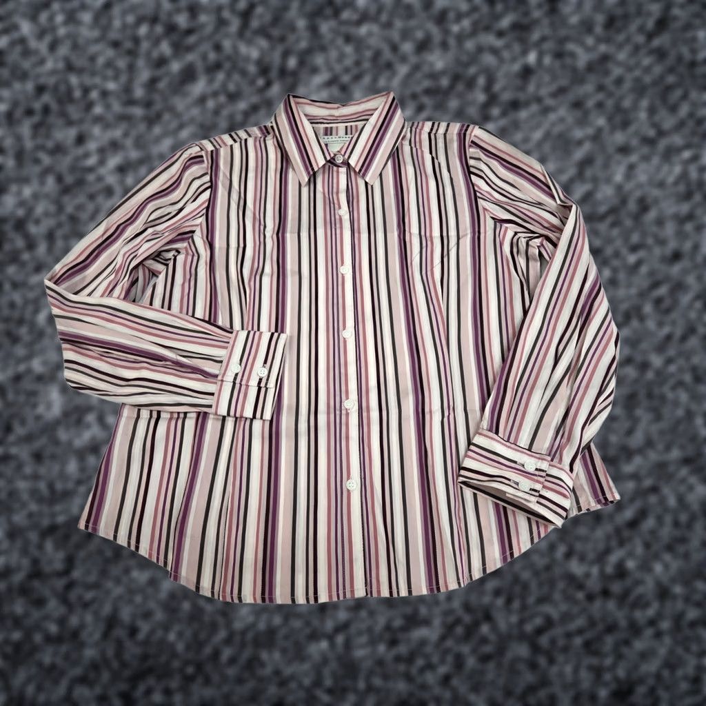 Liz Claiborne VINTAGE Crazy Horse Liz Claiborne XL Button Up Shirt Long Sleeve White Pink Red Floral Size XL / US 12-14 / IT 48-50 - 1 Thumbnail