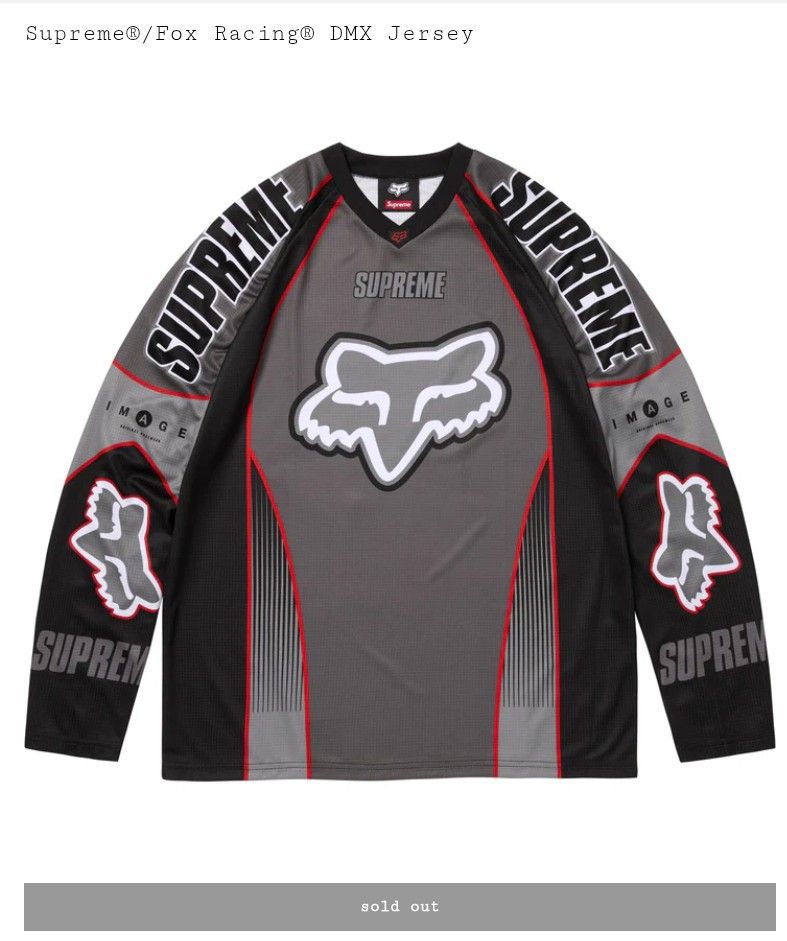 Fox Racing × Supreme **IN HAND** Supreme Fox Racing DMX Jersey