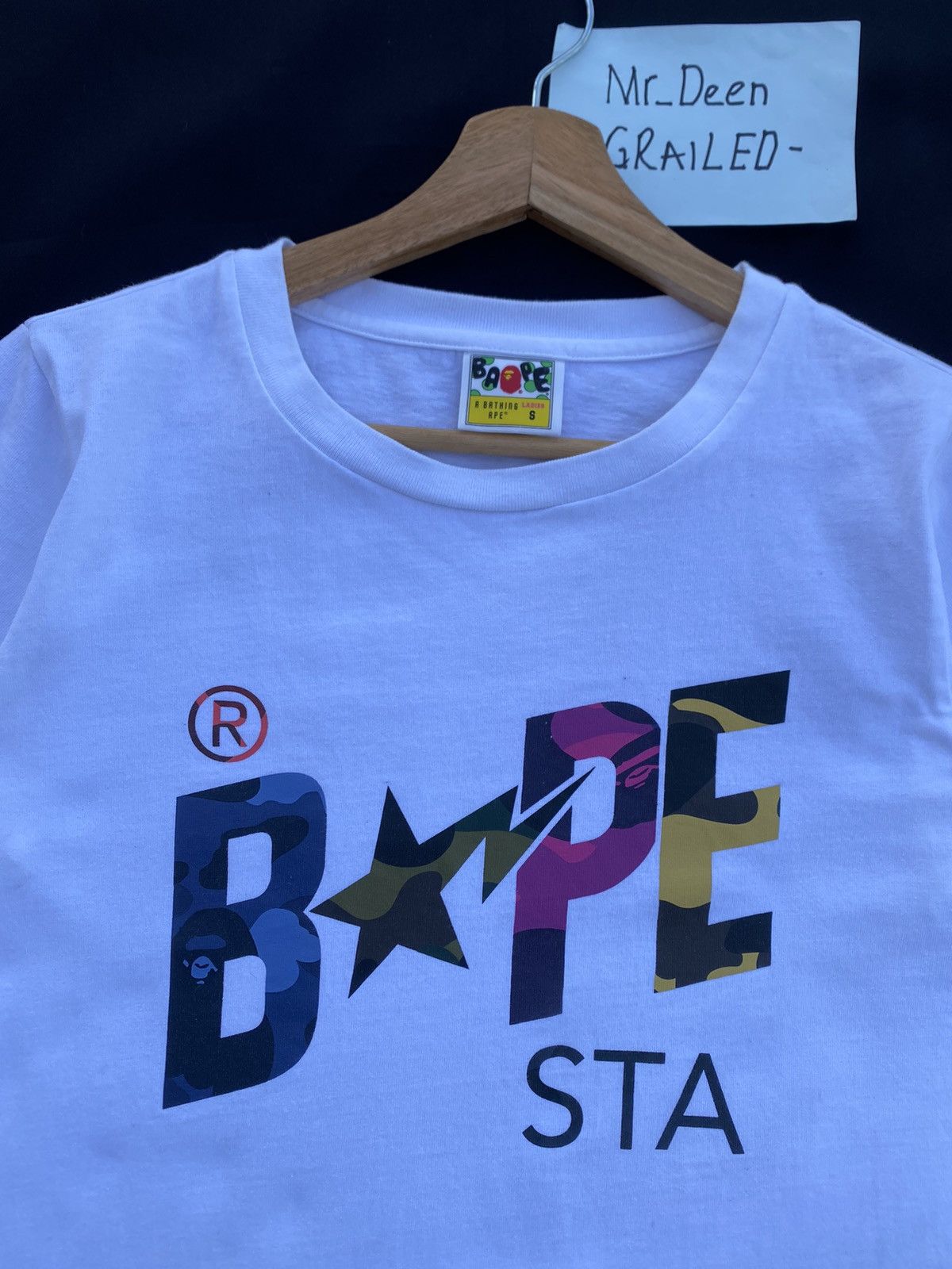 Bape Rare BAPE STA Spellout Tshirt Size S / US 4 / IT 40 - 7 Thumbnail
